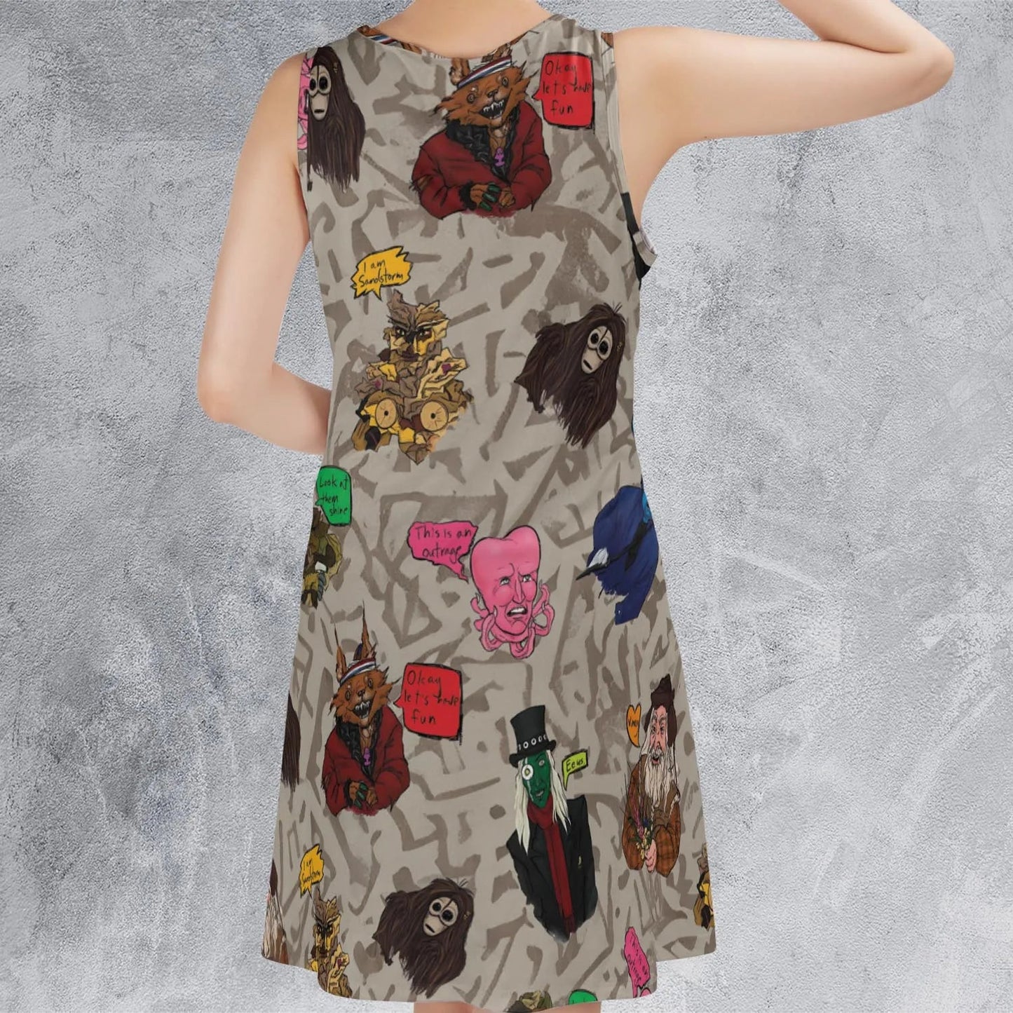 Casual Sleeveless Dress - 5K4DFGPL