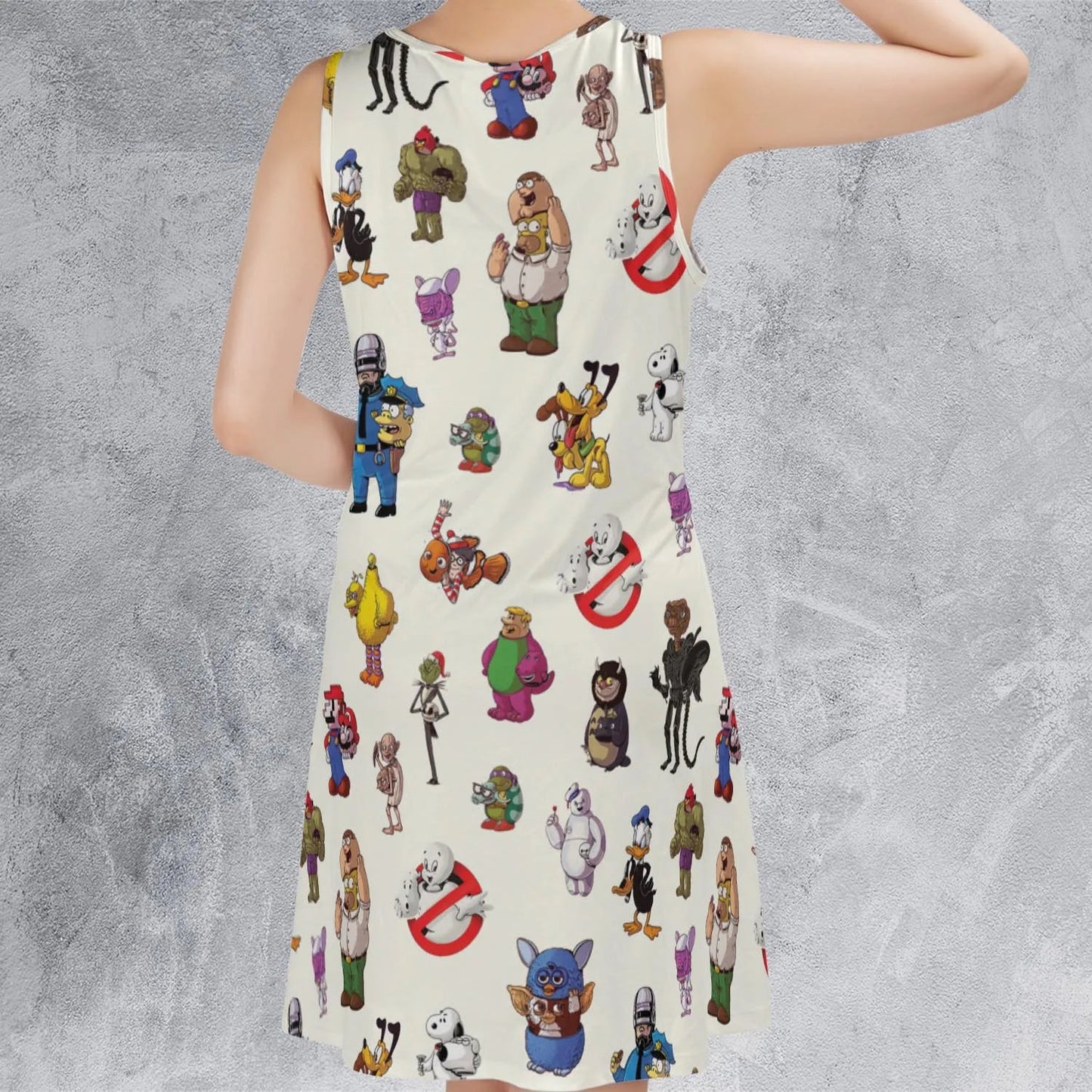 Casual Sleeveless Dress - EMPCSCXY
