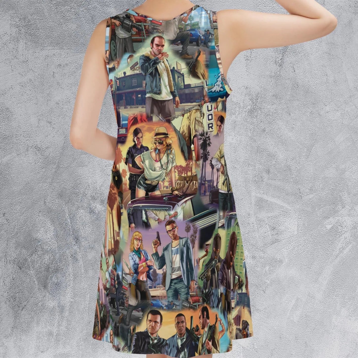 Casual Sleeveless Dress - A3XUJ5Q8