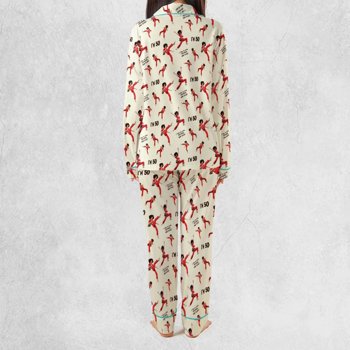 Stretch Long-Sleeve Pajamas Set - X3ZR8XVZ