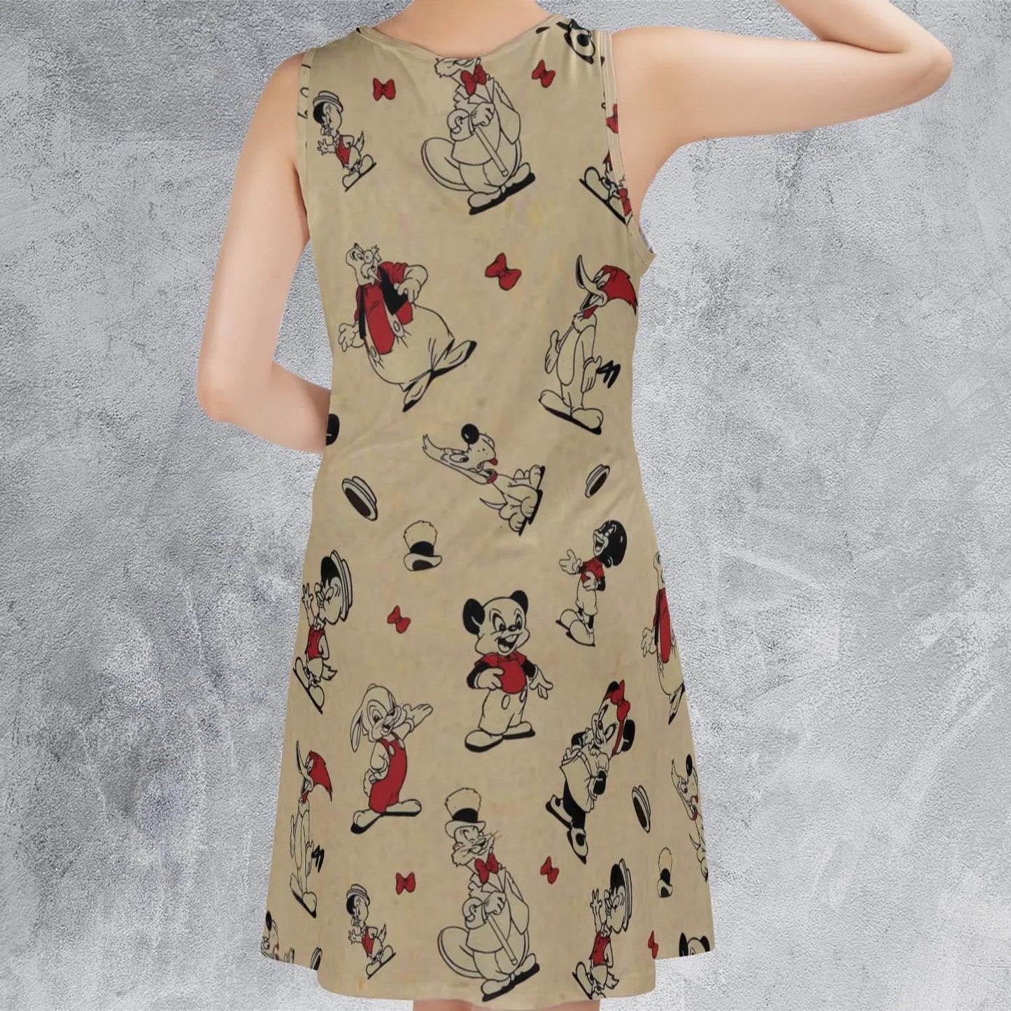 Casual Sleeveless Dress - E6D7D6T4
