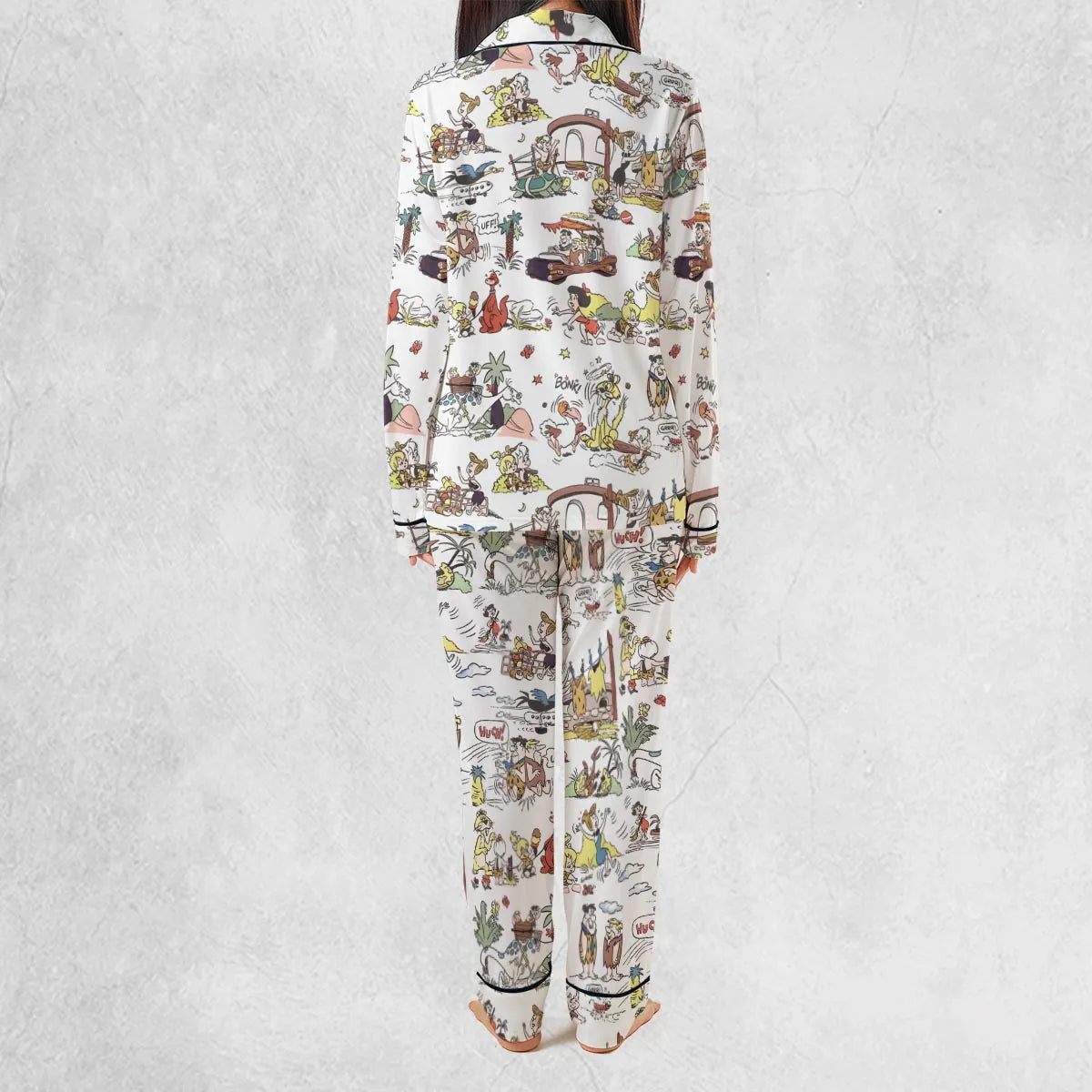 Stretch Long-Sleeve Pajamas Set - 7VW37JHV