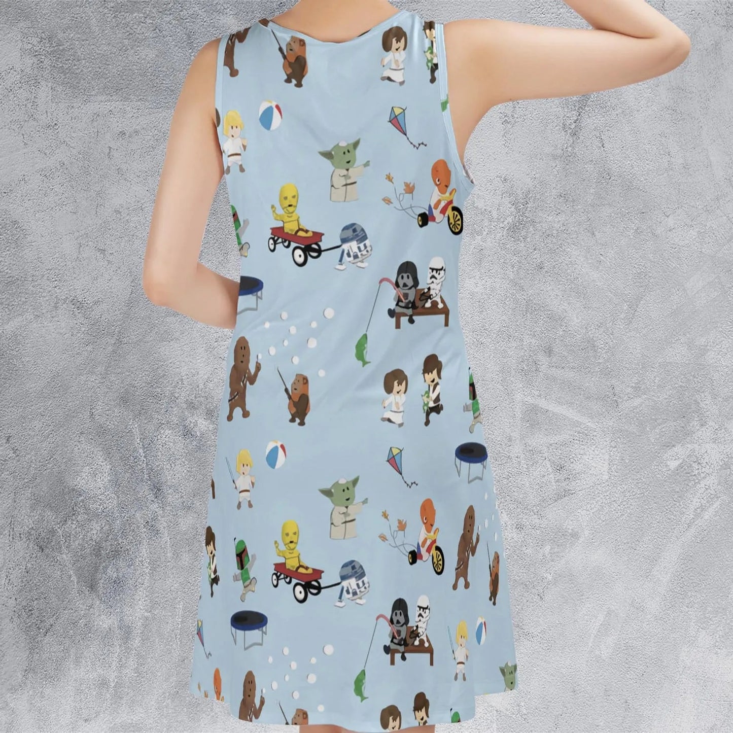 Casual Sleeveless Dress - HUY9N5HZ