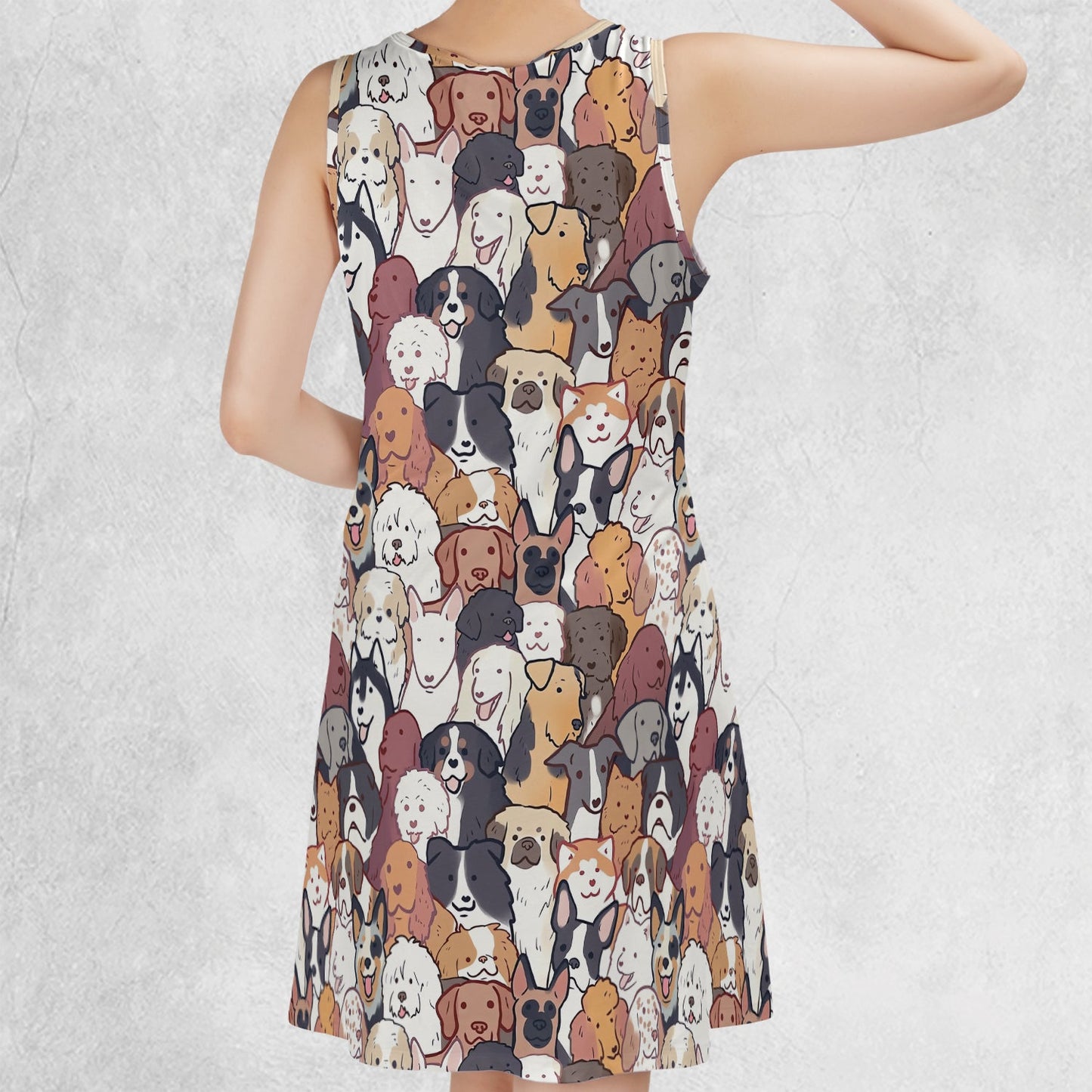 Casual Sleeveless Dress - UV76EAXU