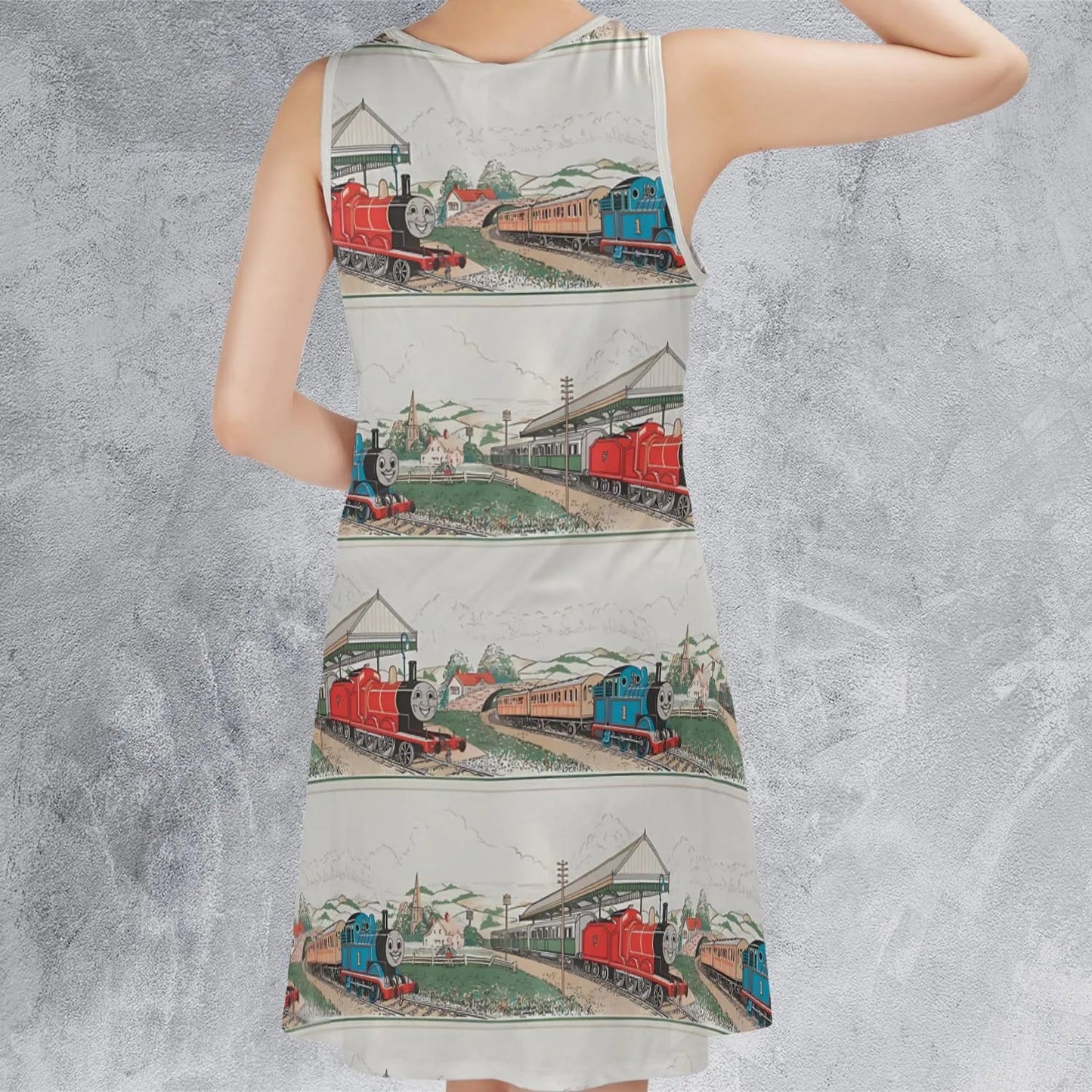 Casual Sleeveless Dress - 3DUGWEWL