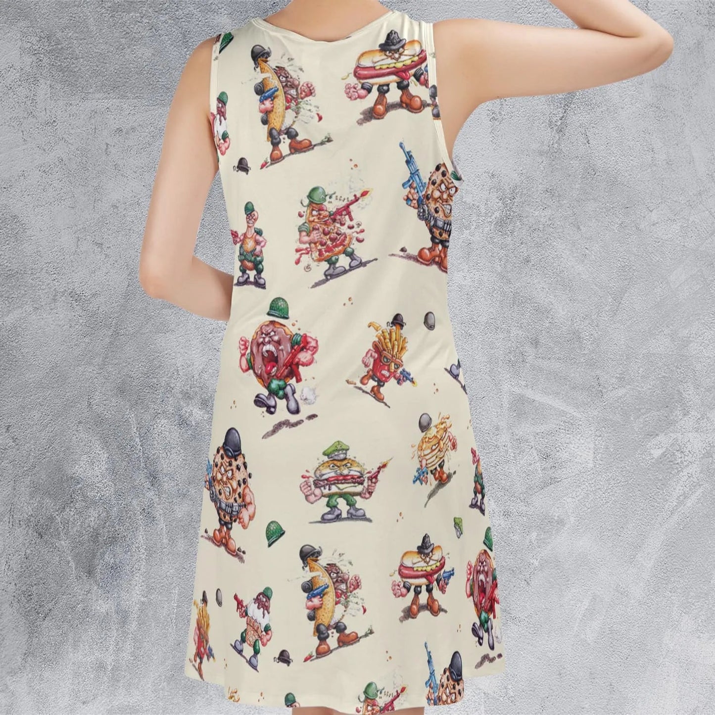 Casual Sleeveless Dress - T2JNH84N