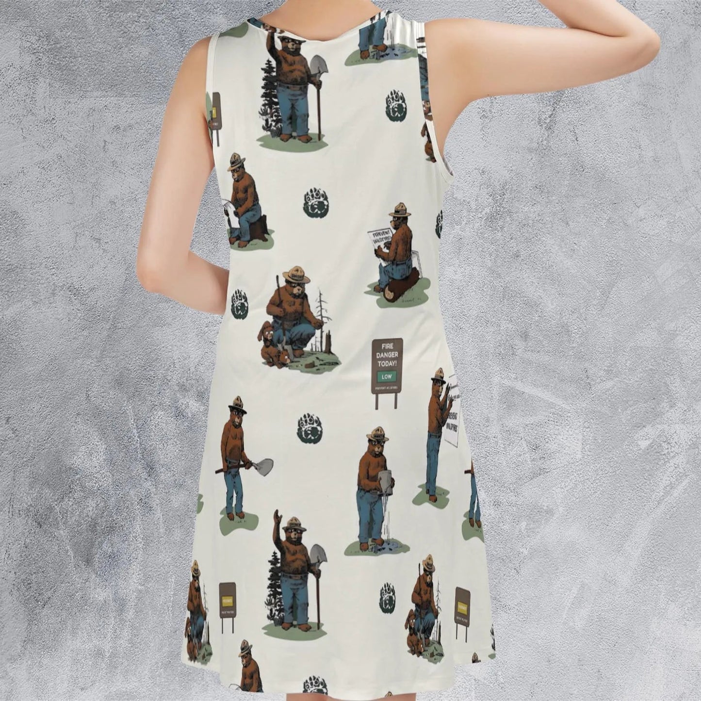 Casual Sleeveless Dress - E1N4Q1GR