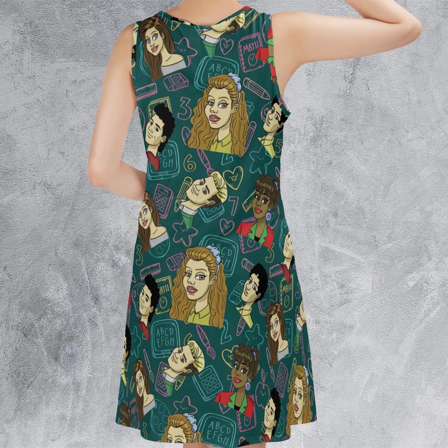Casual Sleeveless Dress - 888CFGJ7