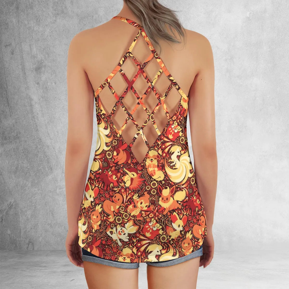 Lattice Back Tank Top - GB36HZ9Q