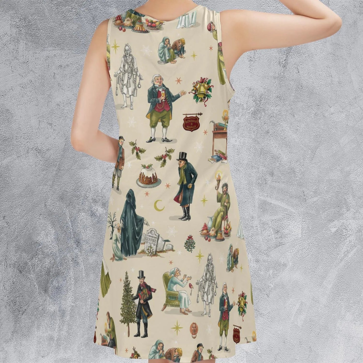 Casual Sleeveless Dress - HZU5H9BN
