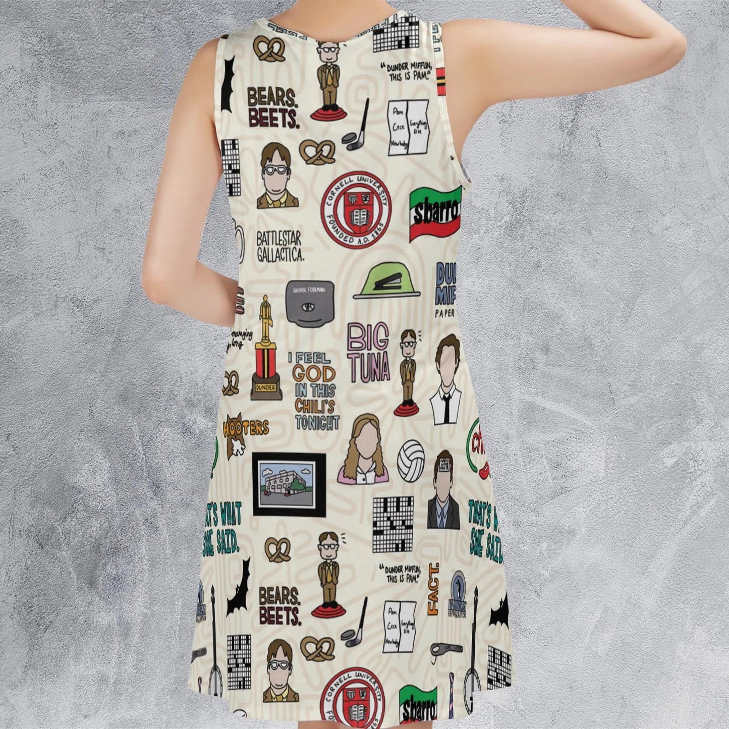 Casual Sleeveless Dress - AH6NWEDR