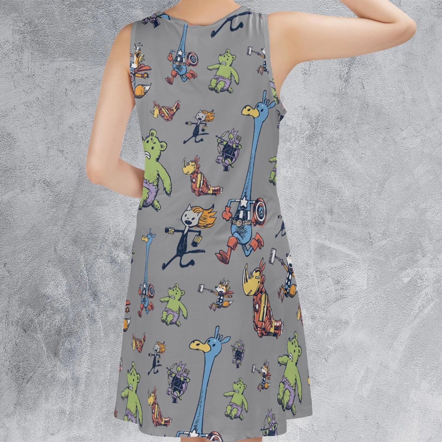 Casual Sleeveless Dress - PUKBPPZS