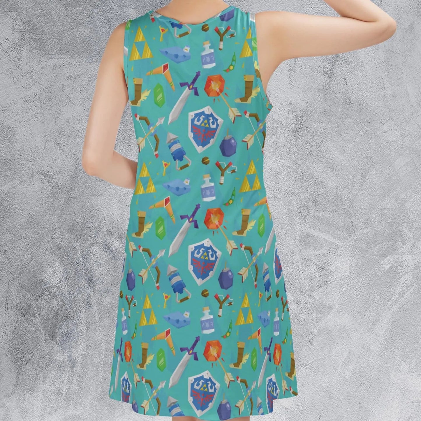 Casual Sleeveless Dress - TDTR76C3