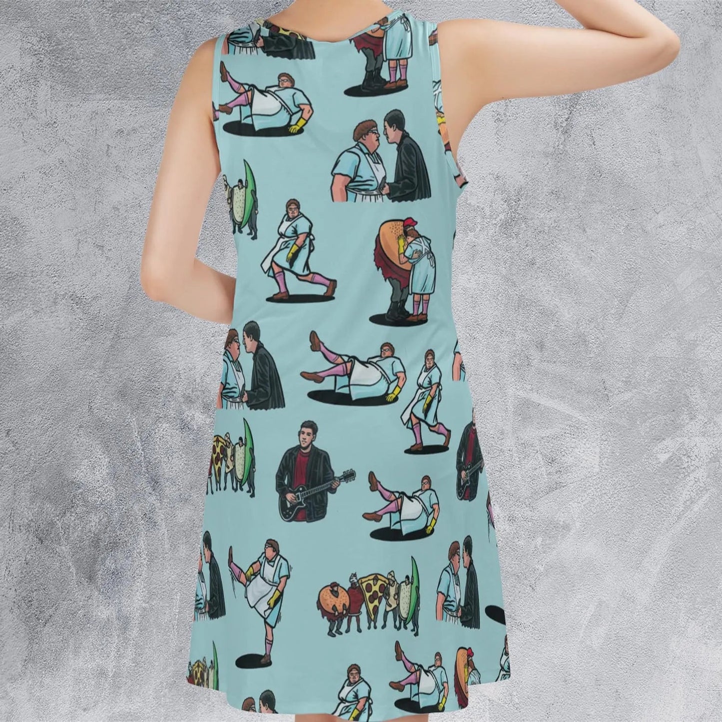 Casual Sleeveless Dress - HARP31GH