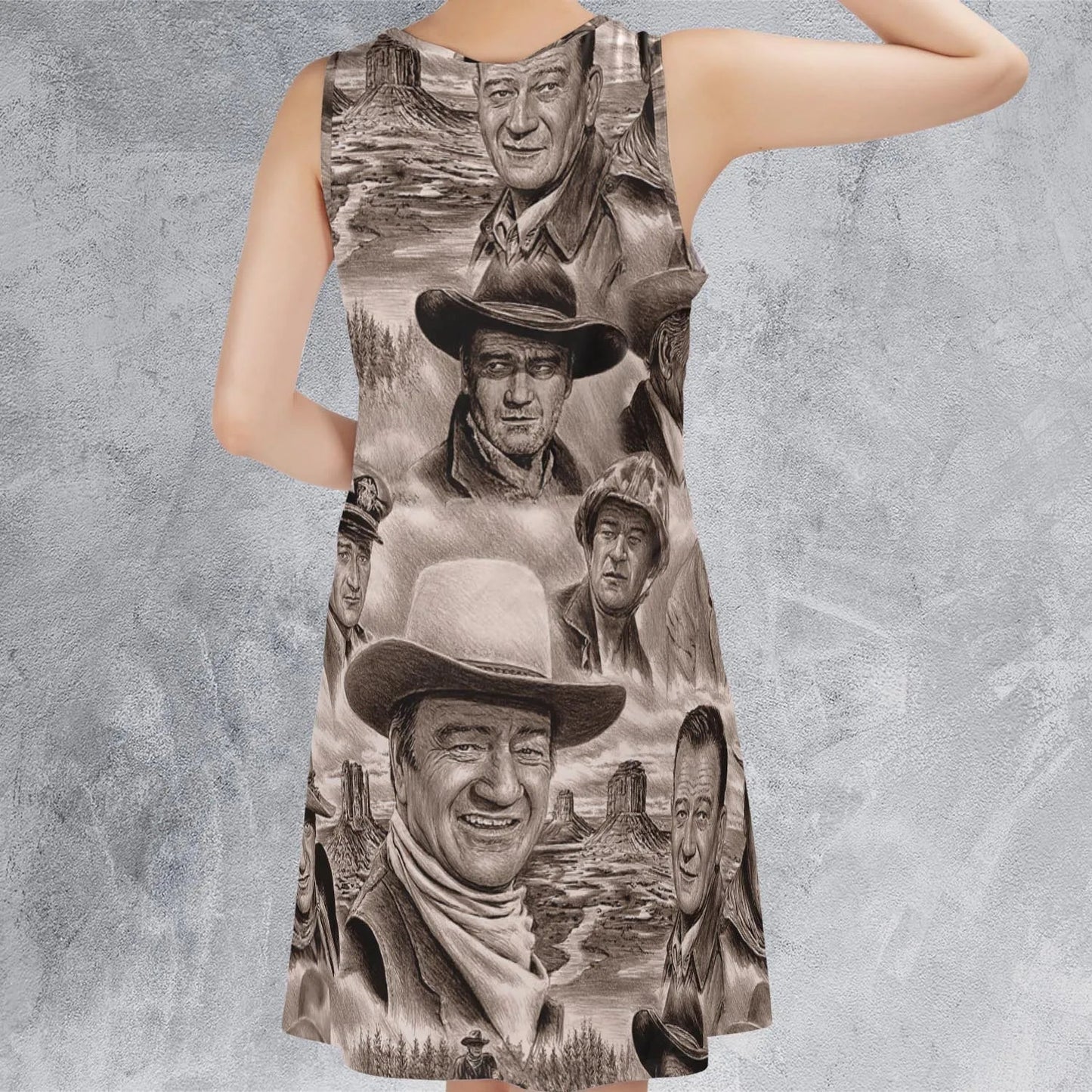 Casual Sleeveless Dress - 6HU261GN