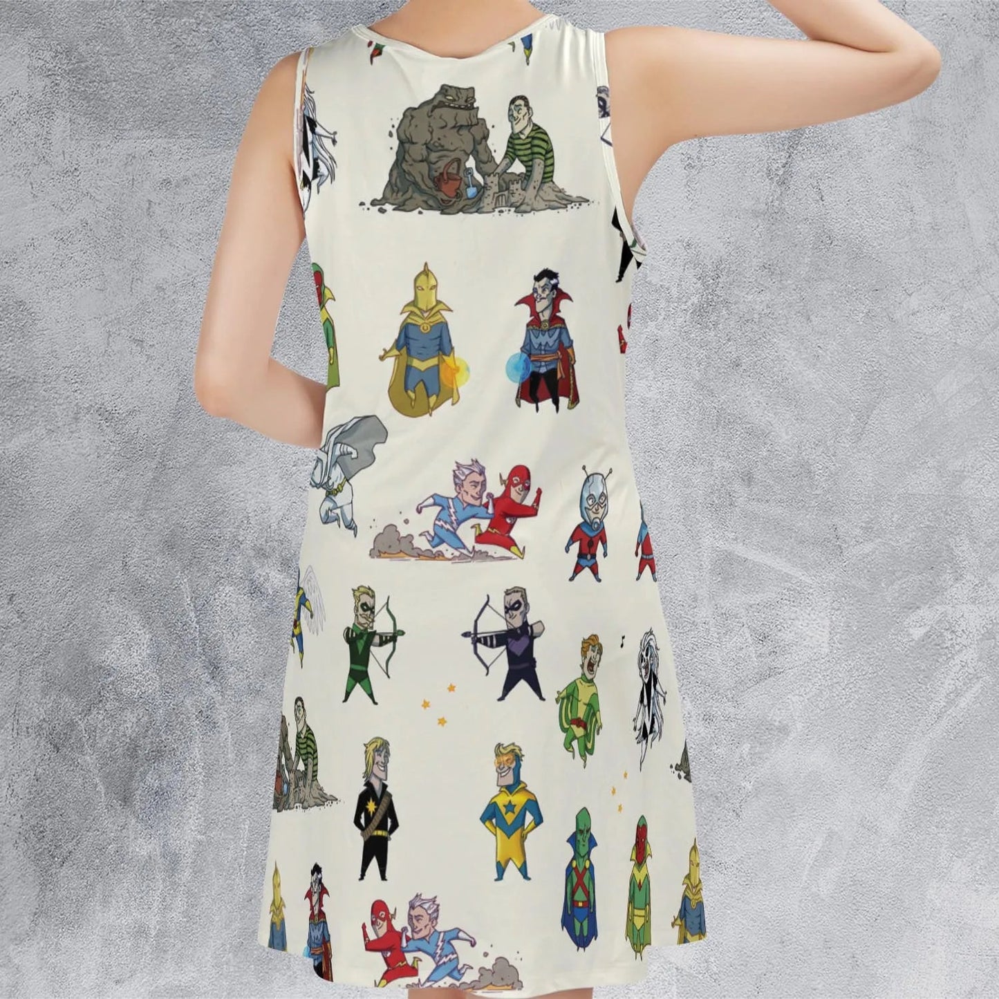 Casual Sleeveless Dress - U1KZB7GL