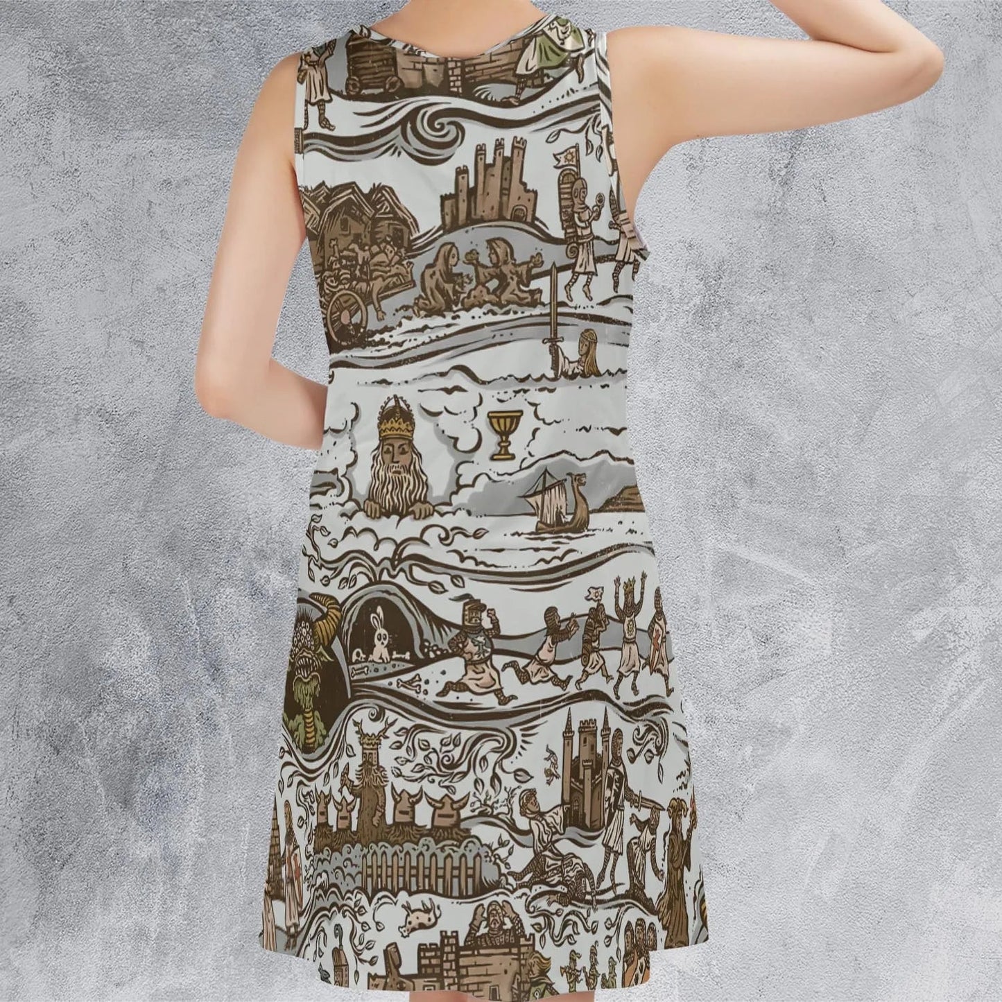 Casual Sleeveless Dress - 8FDPTULX