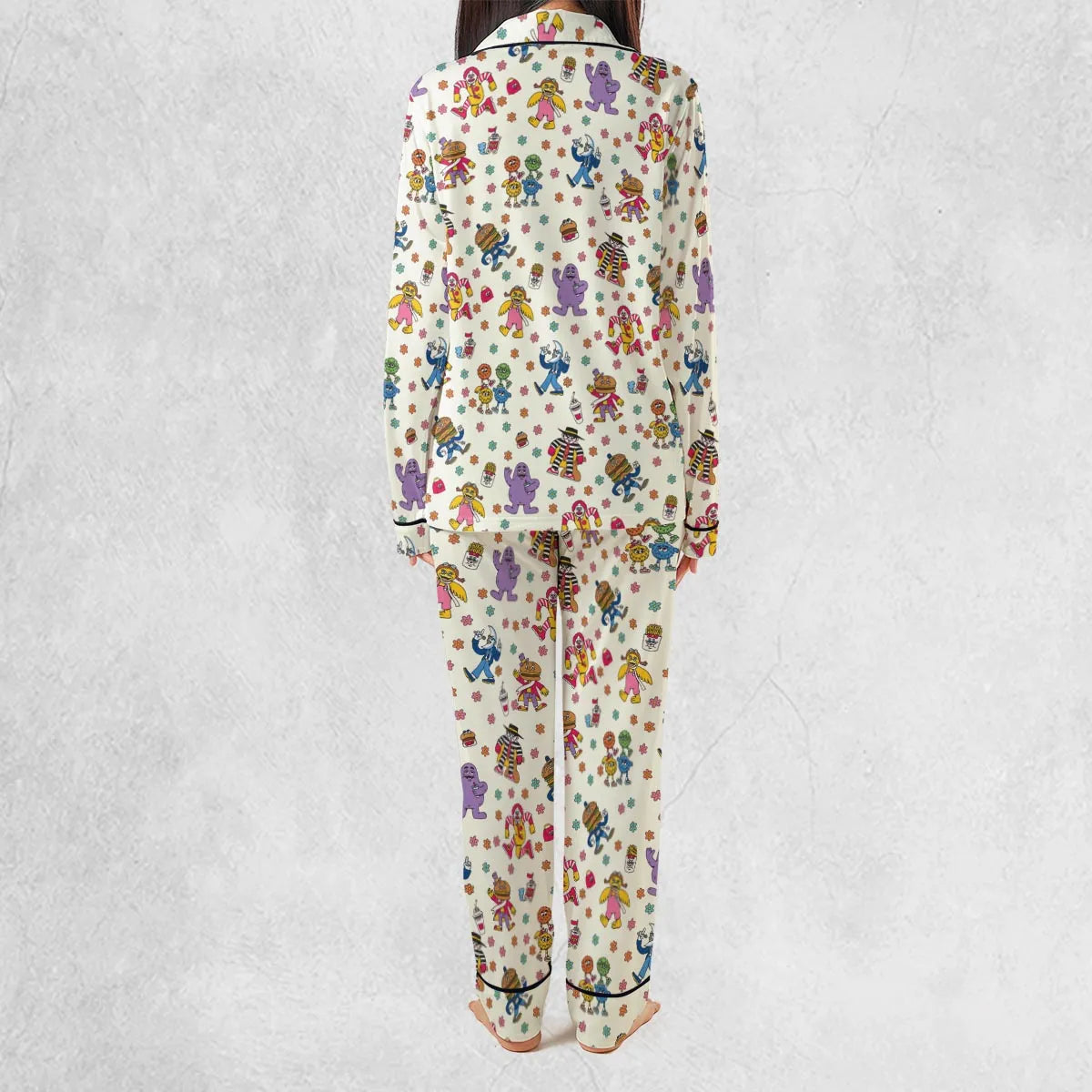 Stretch Long-Sleeve Pajamas Set - KBX8JUPJ