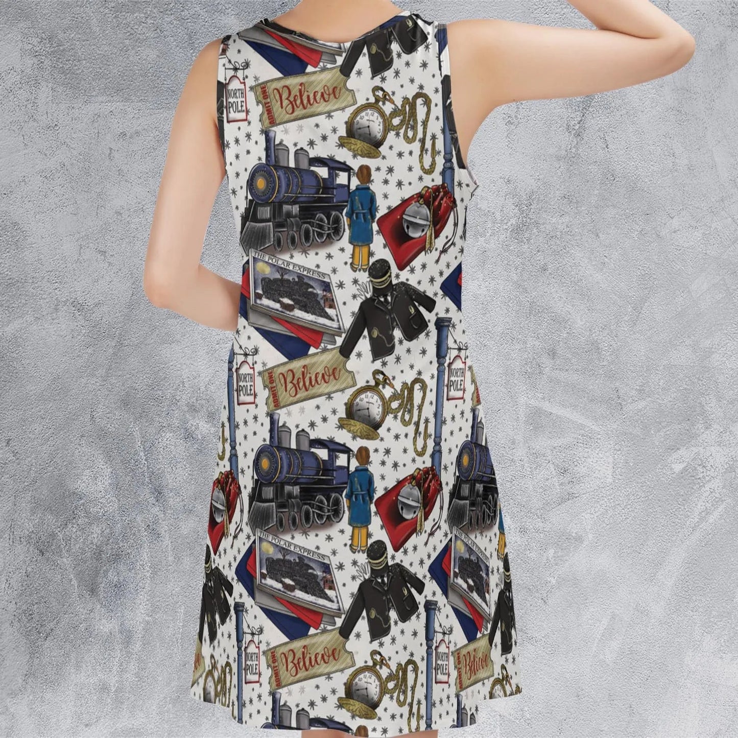 Casual Sleeveless Dress - QWR31SNE