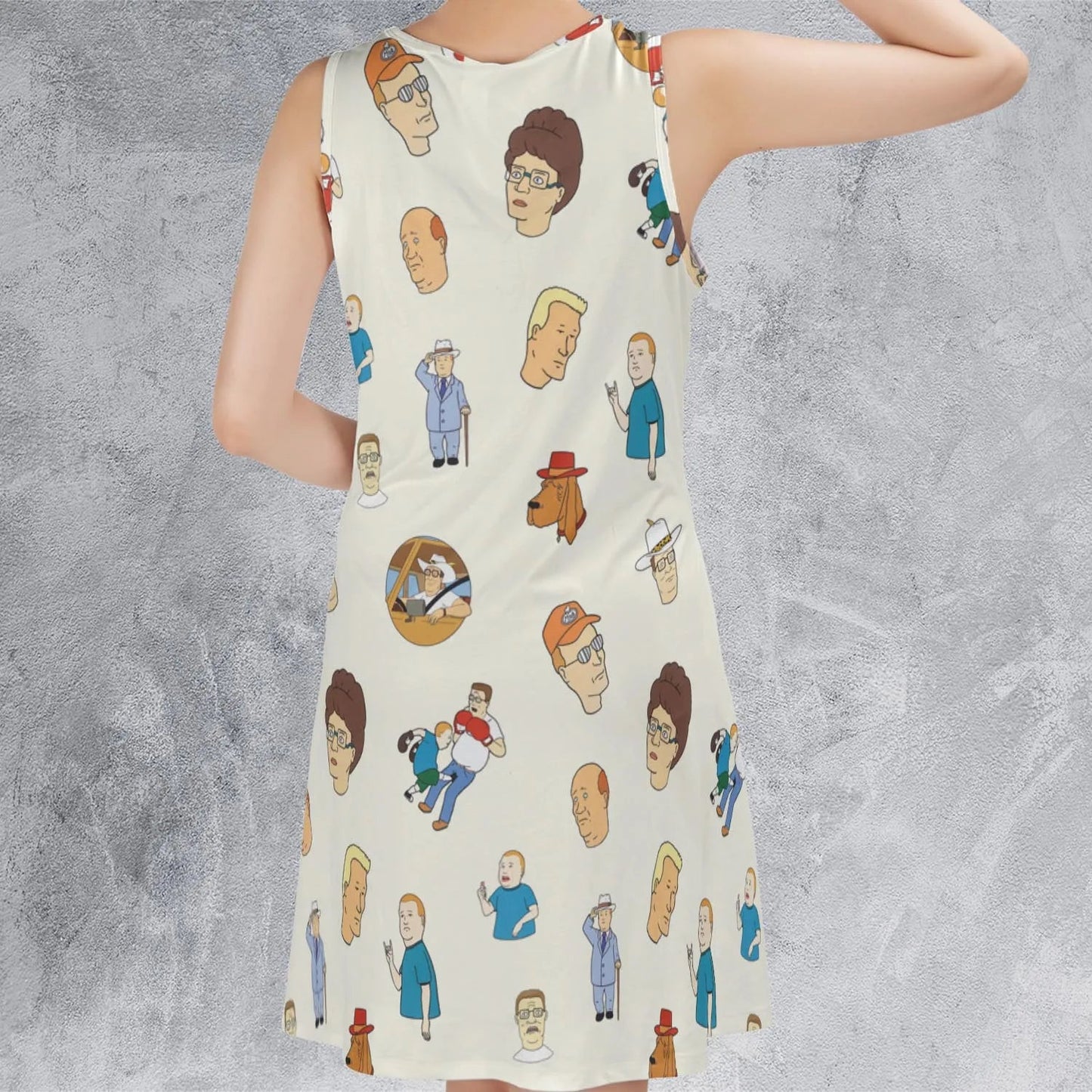 Casual Sleeveless Dress - J2XUH9ES