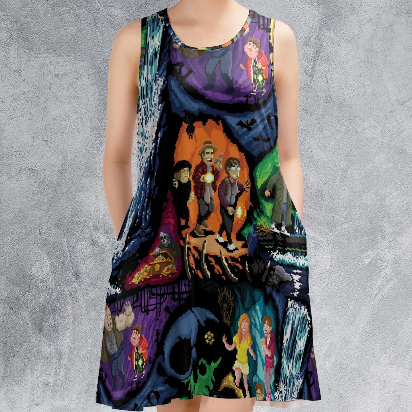 Casual Sleeveless Dress - NHJRTFYB