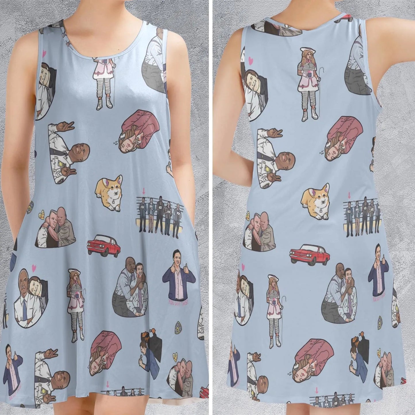 Casual Sleeveless Dress - 49JW66GK