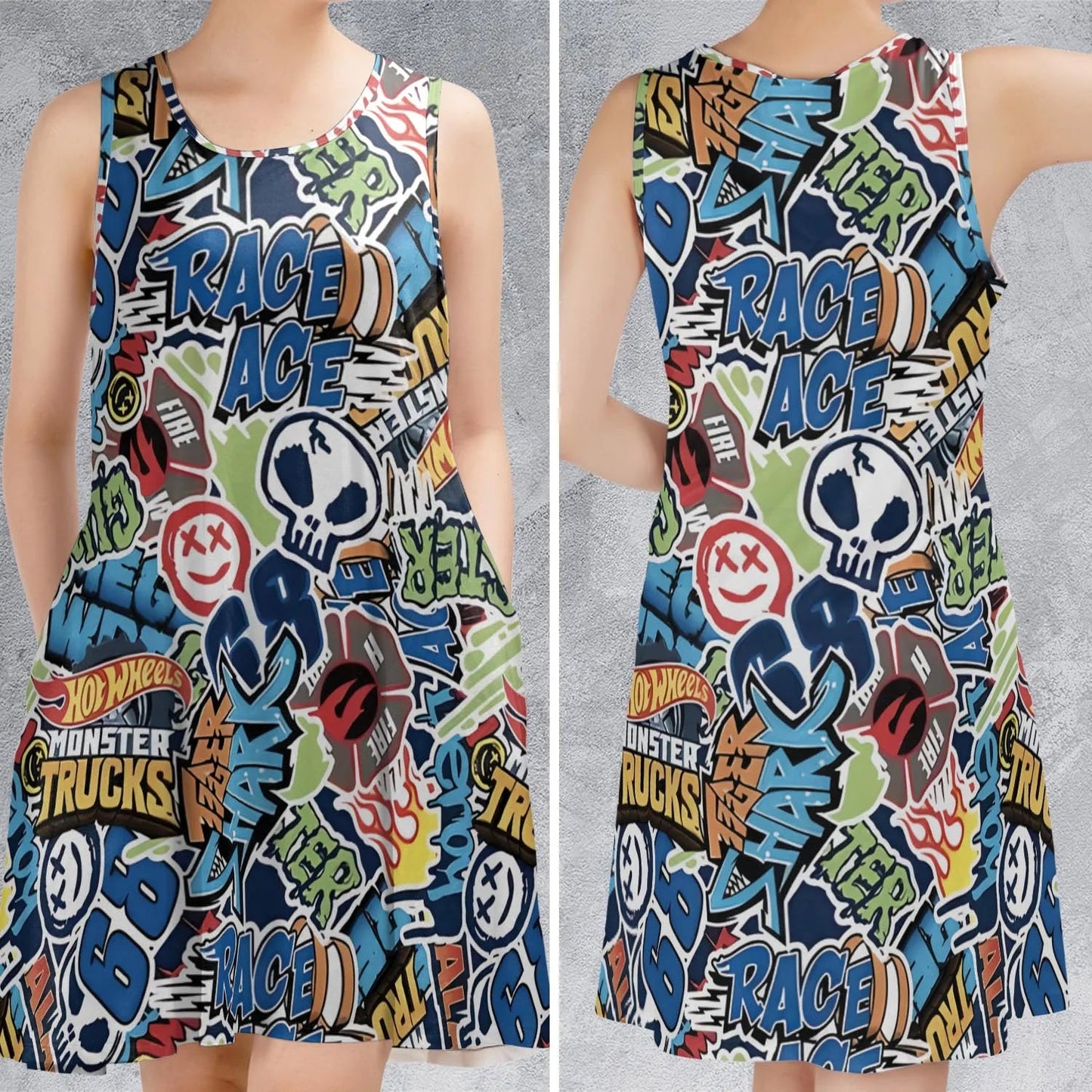 Casual Sleeveless Dress - KBRD46SB