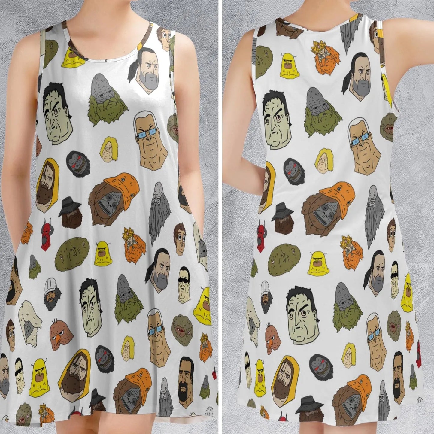 Casual Sleeveless Dress - 3KQQB9HM