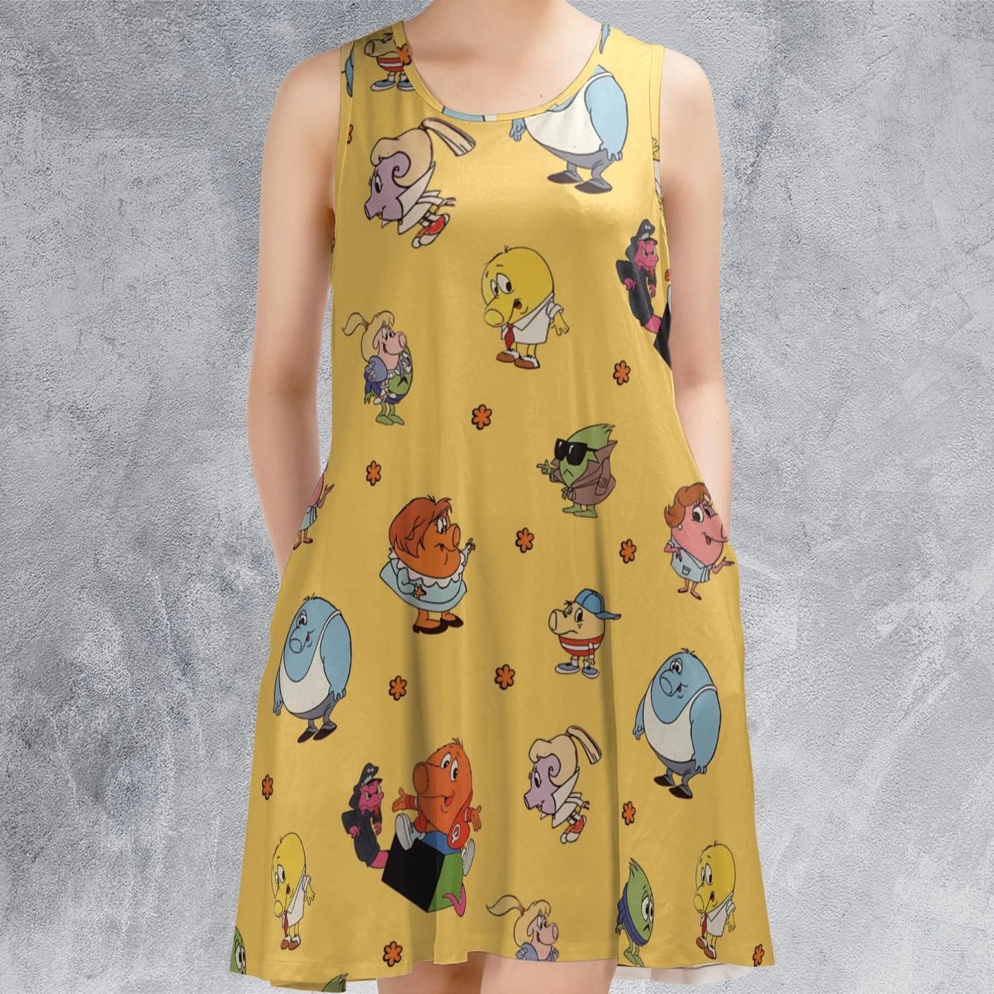 Casual Sleeveless Dress - YTC8WB3S
