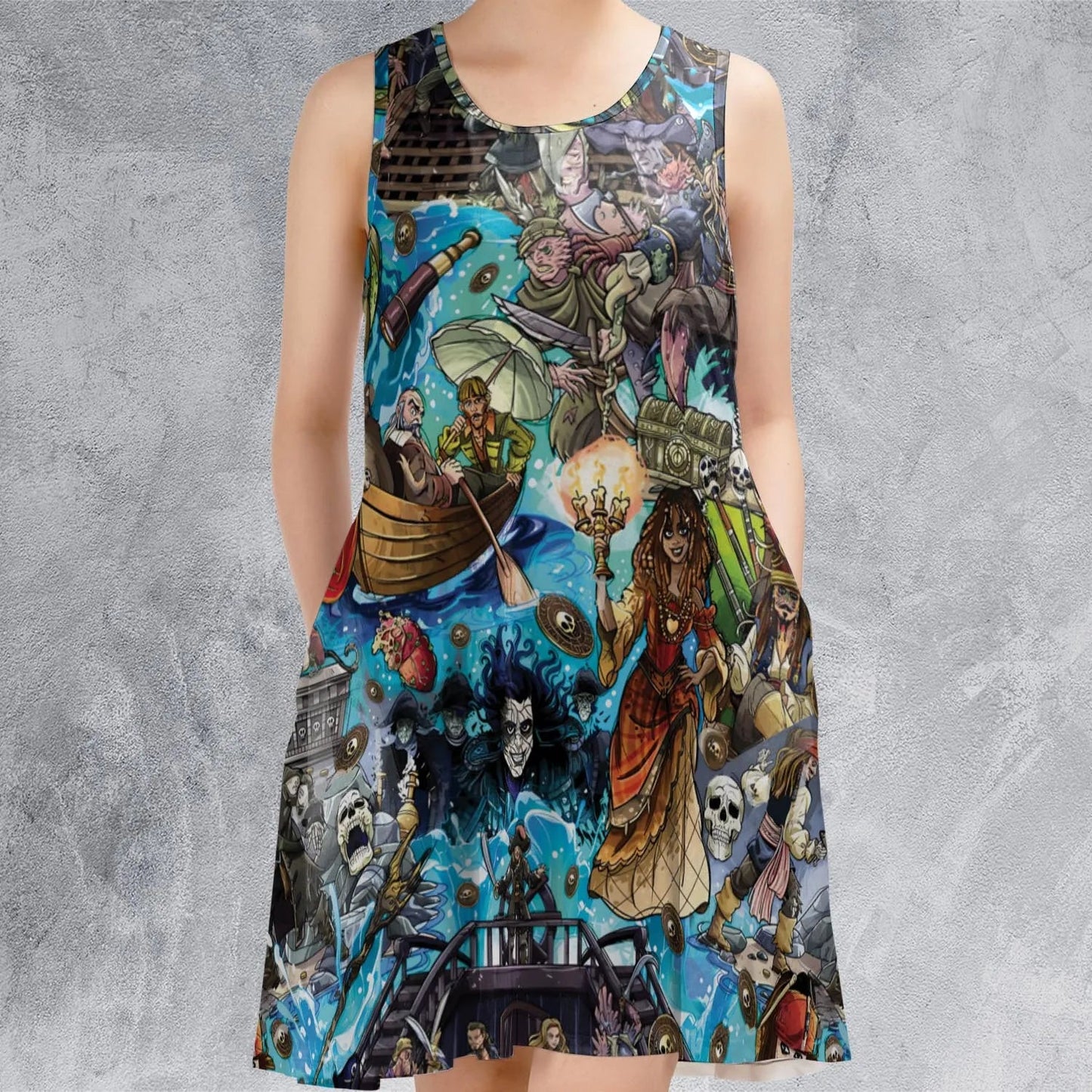 Casual Sleeveless Dress - 5EGHJQ7X
