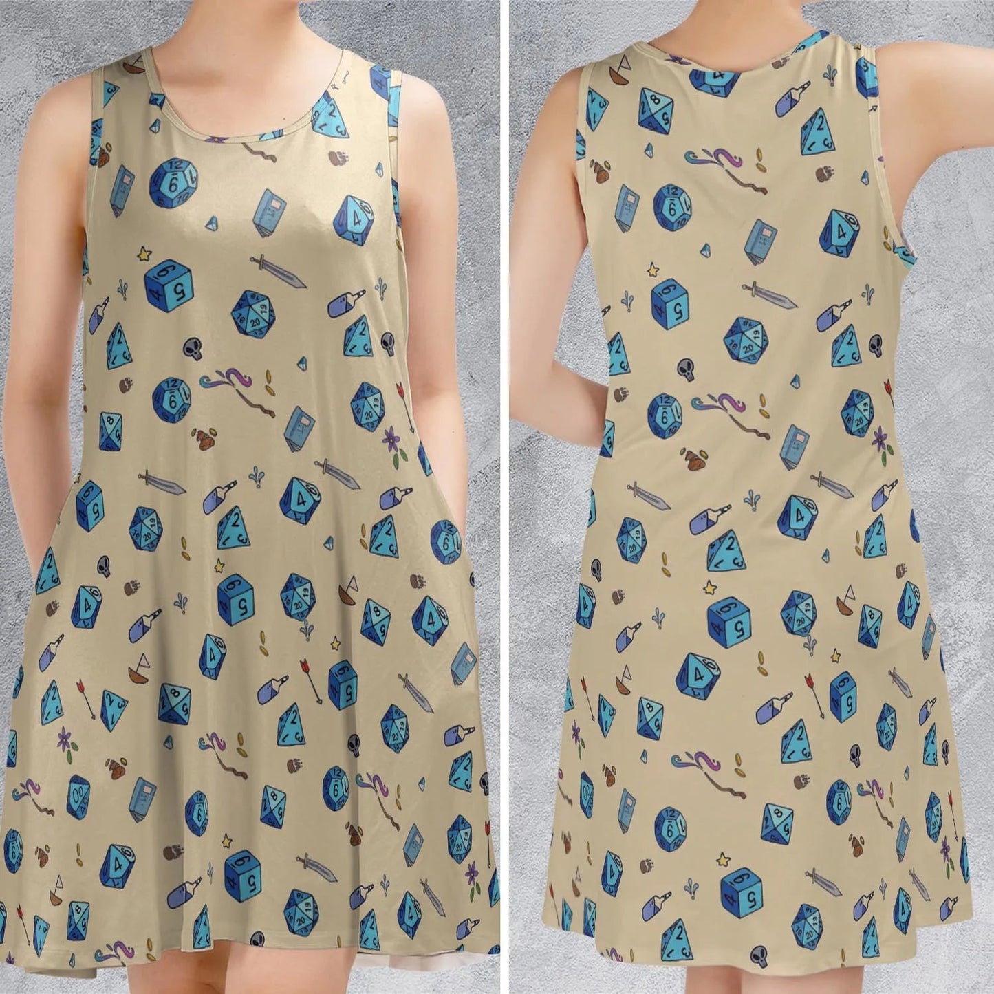 Casual Sleeveless Dress - EUADHMDK