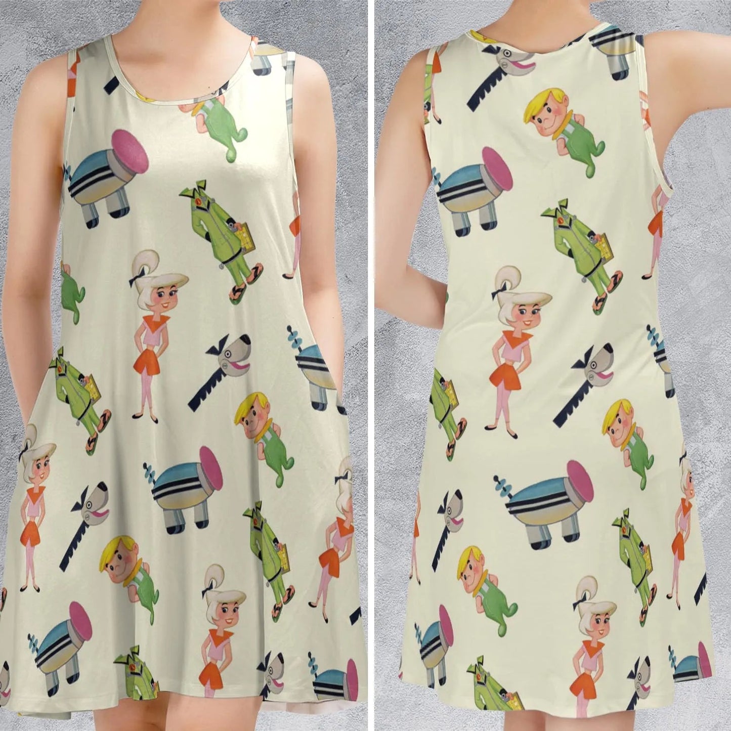 Casual Sleeveless Dress - FGNEHVL5