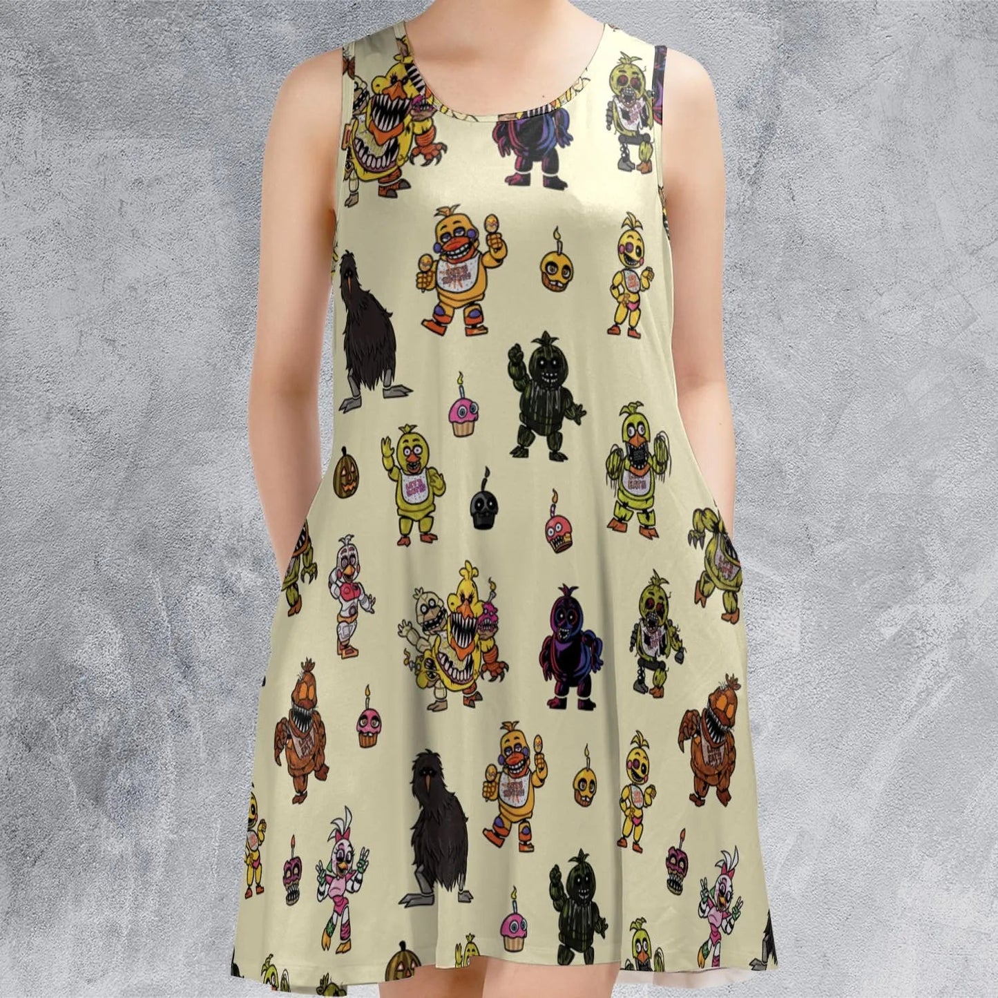 Casual Sleeveless Dress - 7KKB2WRJ