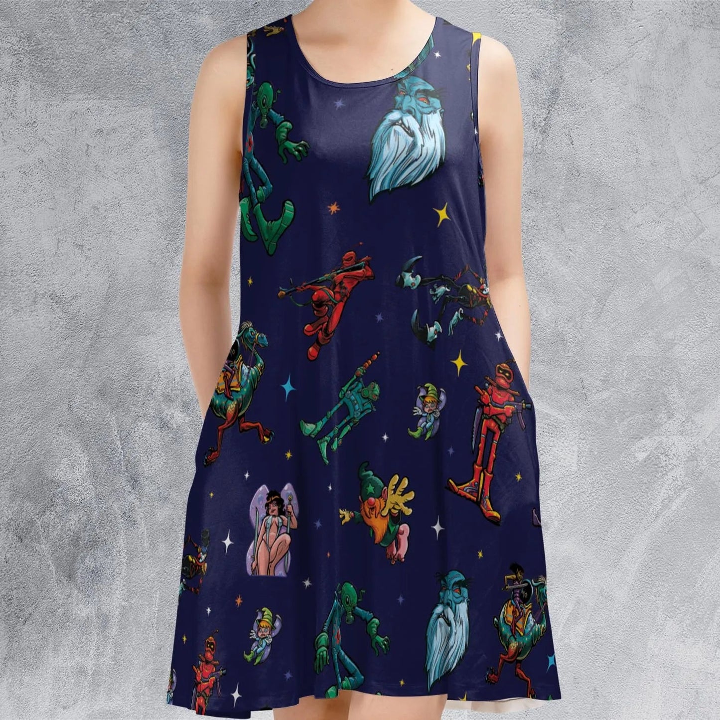 Casual Sleeveless Dress - Z829F7YY