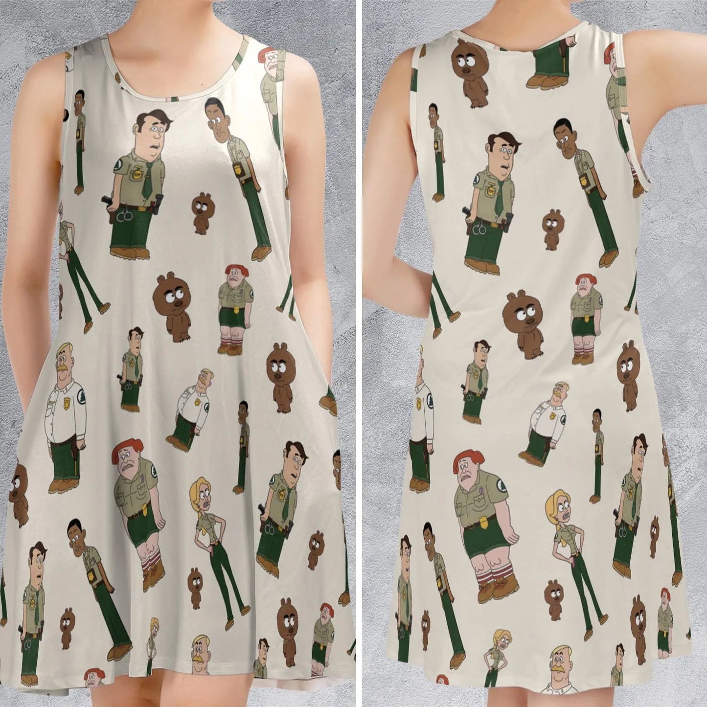Casual Sleeveless Dress - CCGL3TWH