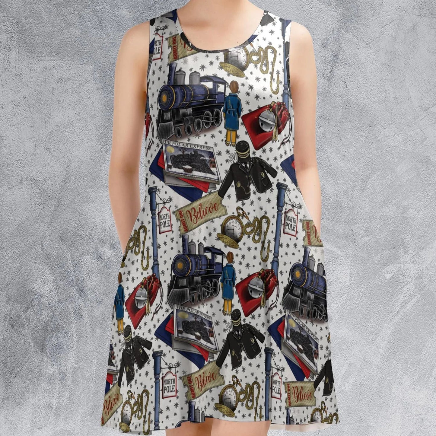 Casual Sleeveless Dress - QWR31SNE