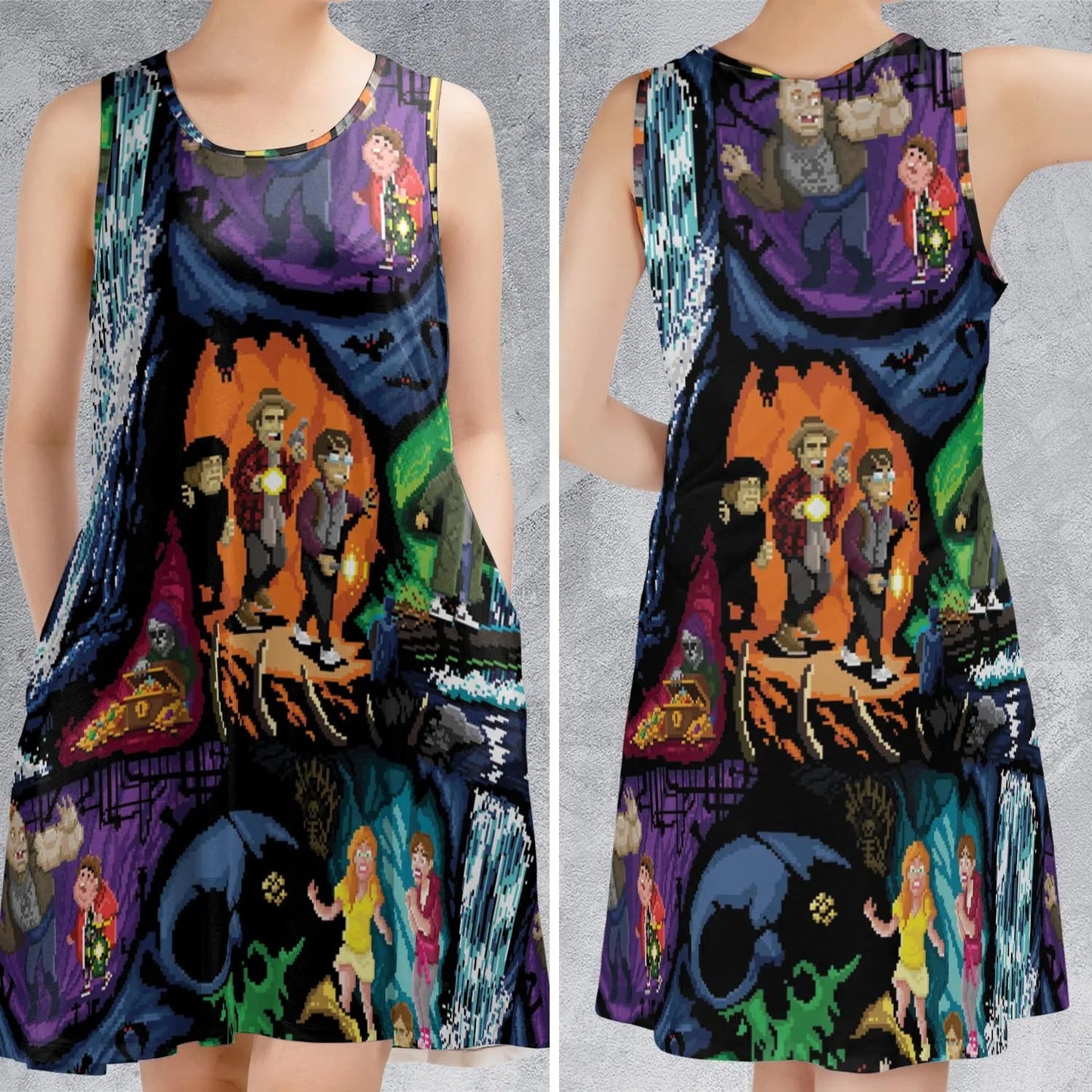 Casual Sleeveless Dress - NHJRTFYB