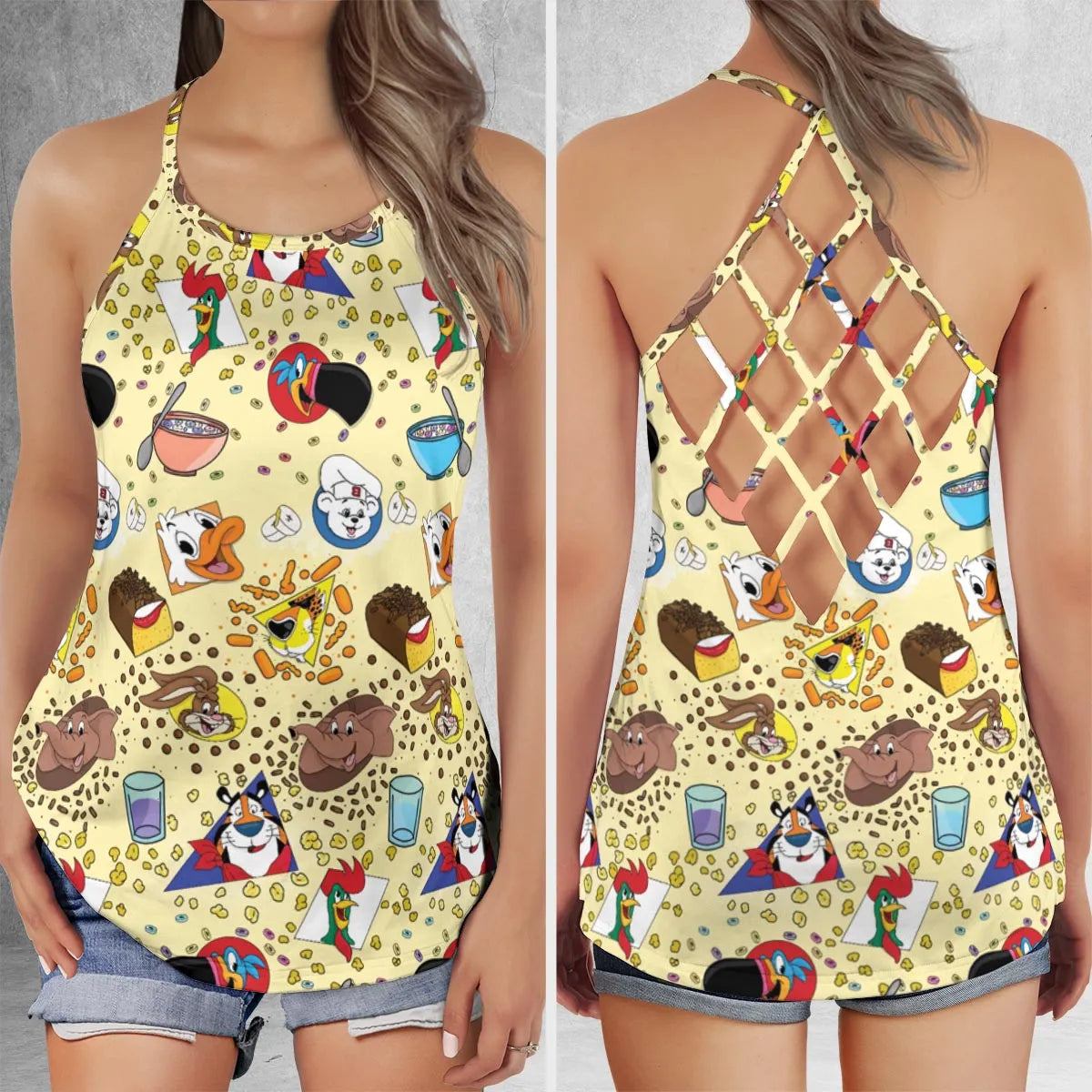 Lattice Back Tank Top - NAMU9H9N