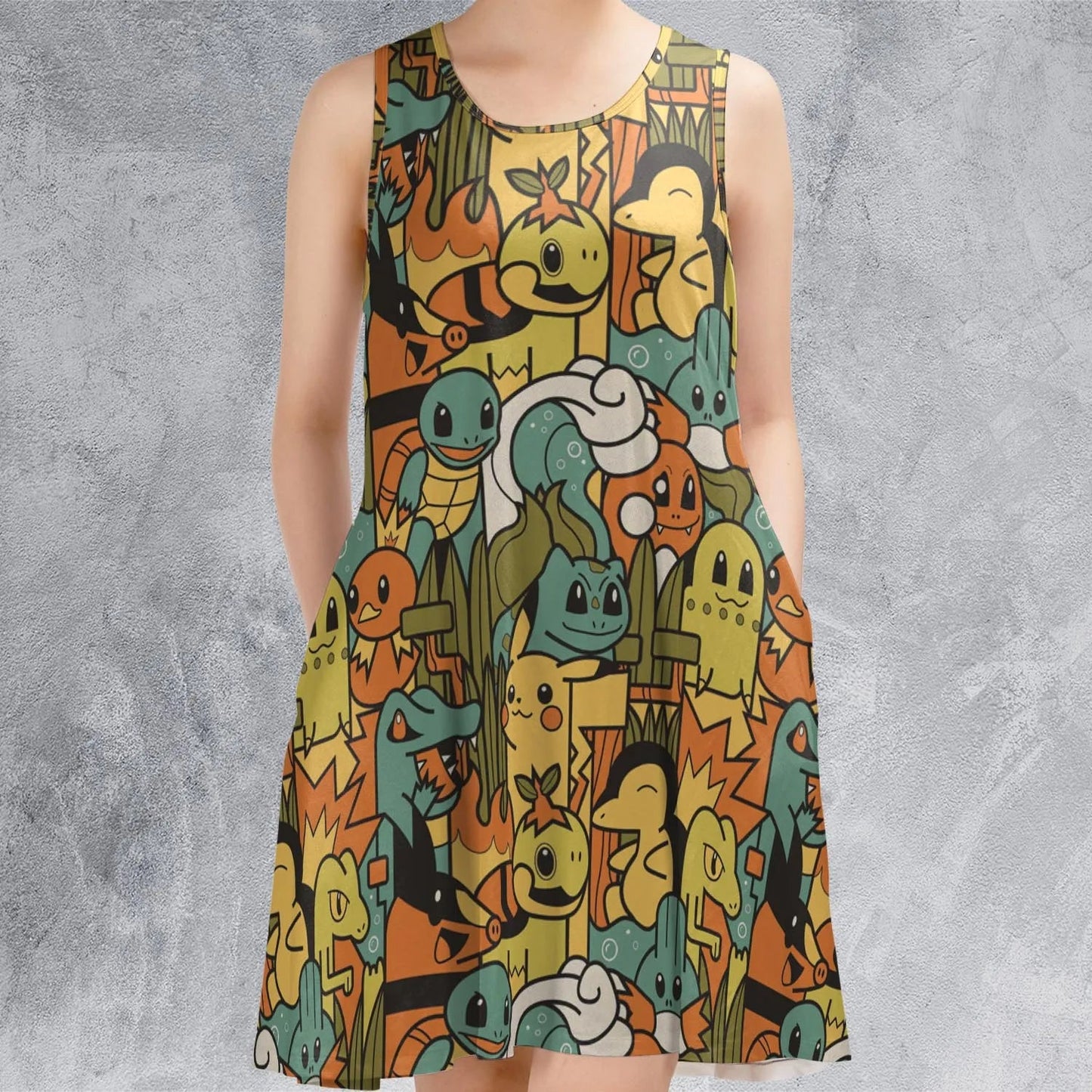 Casual Sleeveless Dress - AJS2EVCM