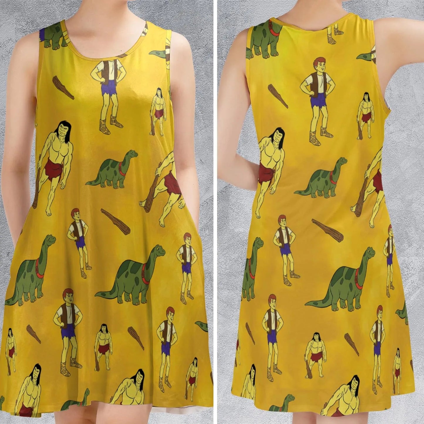 Casual Sleeveless Dress - V3CESGSM