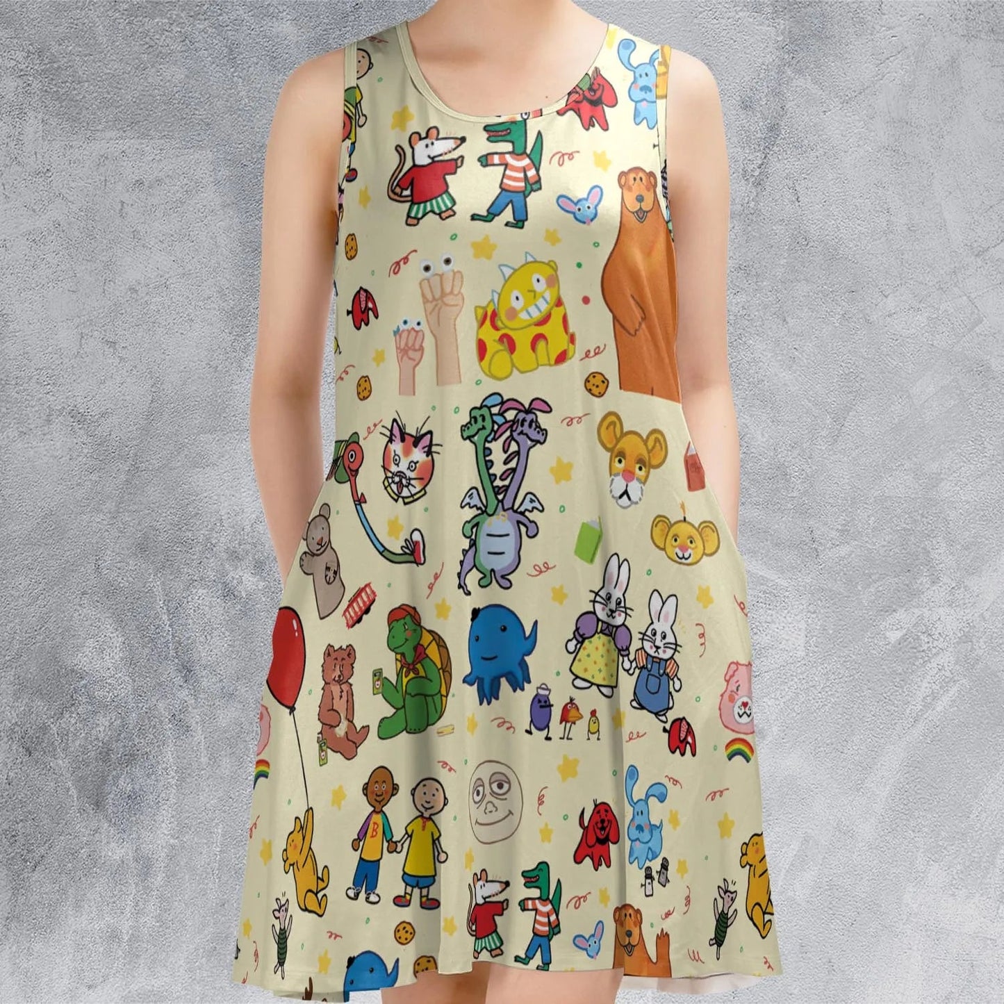 Casual Sleeveless Dress - FF7UENXS