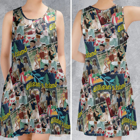 Casual Sleeveless Dress - 253Z2EBP