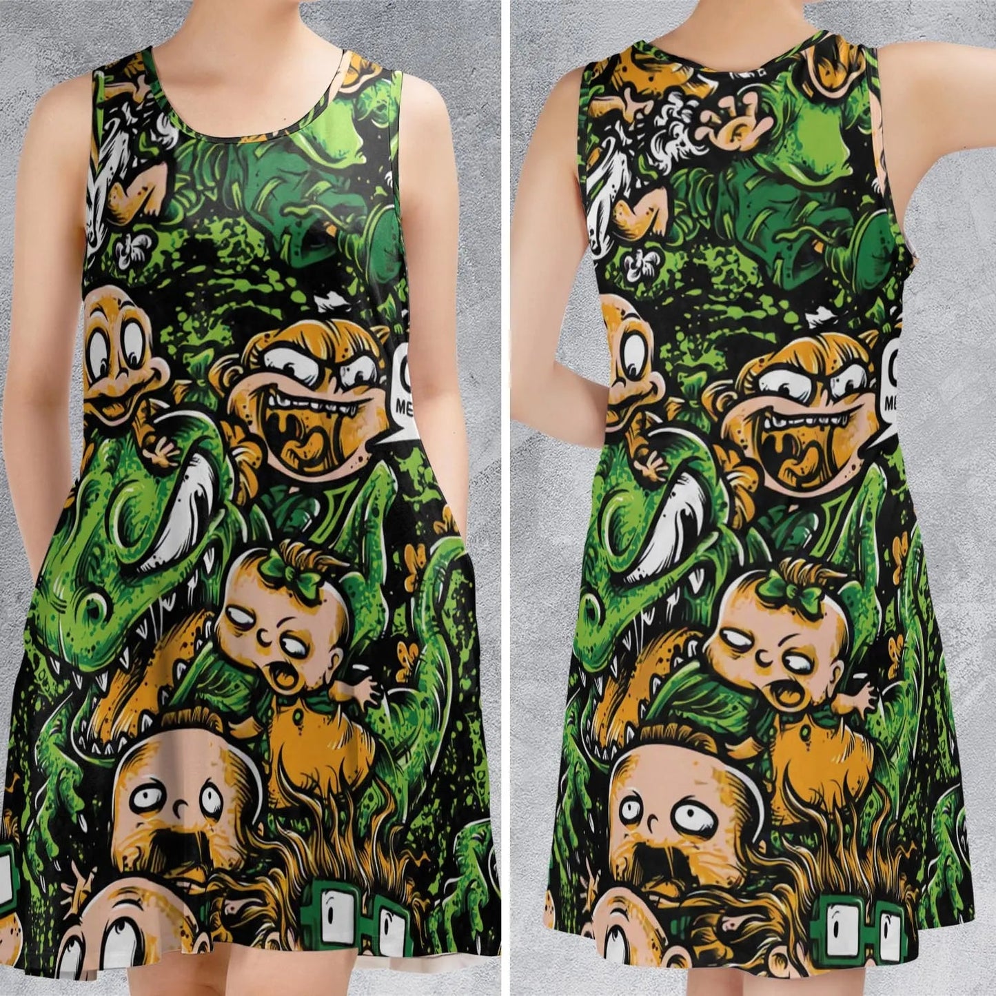 Casual Sleeveless Dress - LH8EZAZK