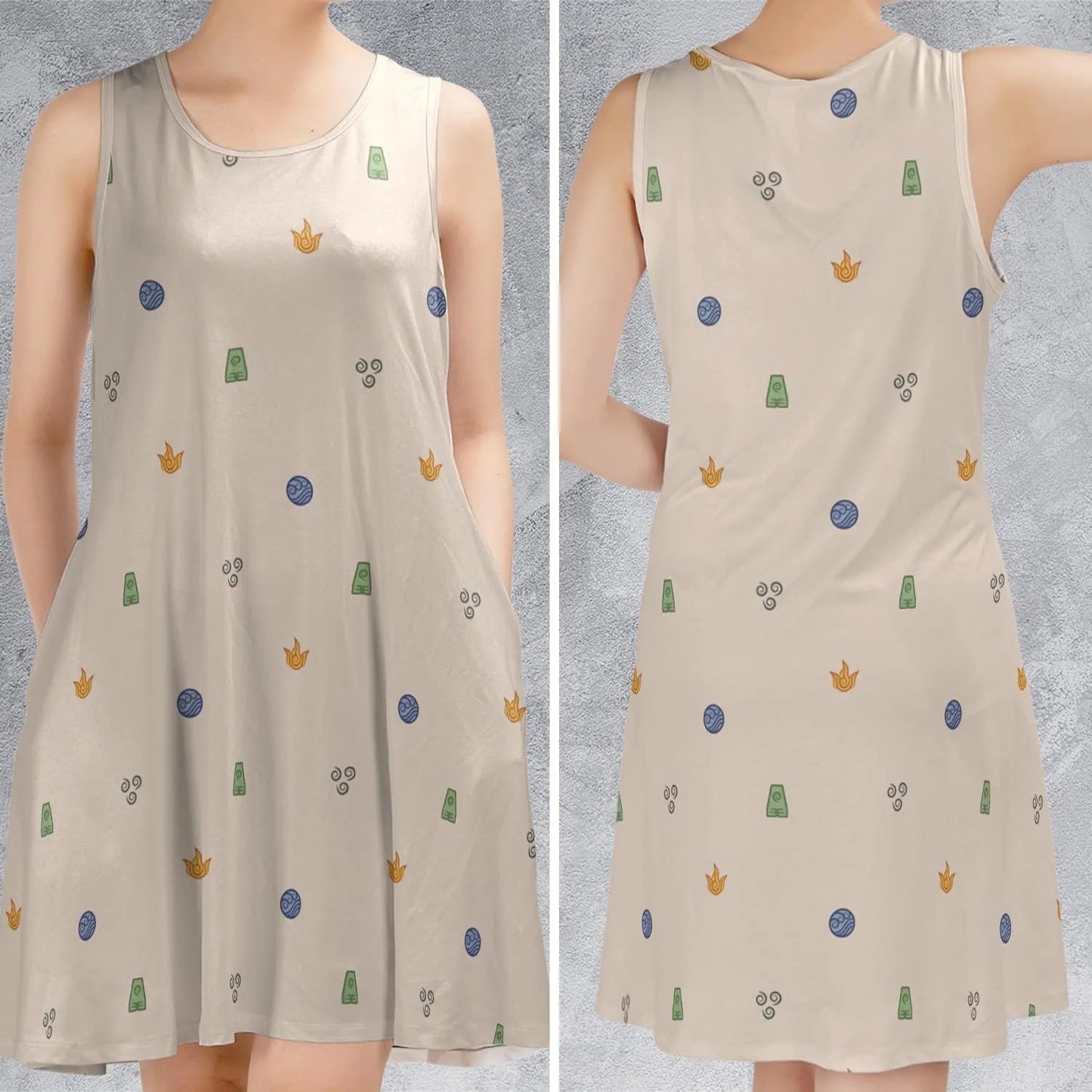 Casual Sleeveless Dress - SEARXT99