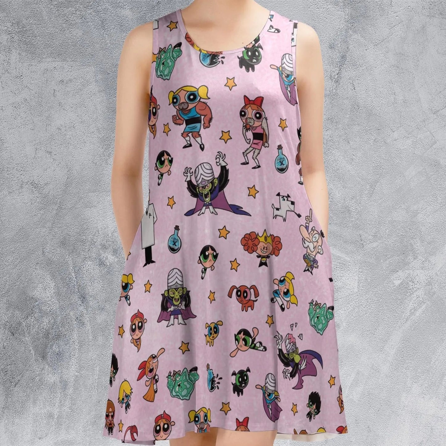 Casual Sleeveless Dress - B8CV3ZKY