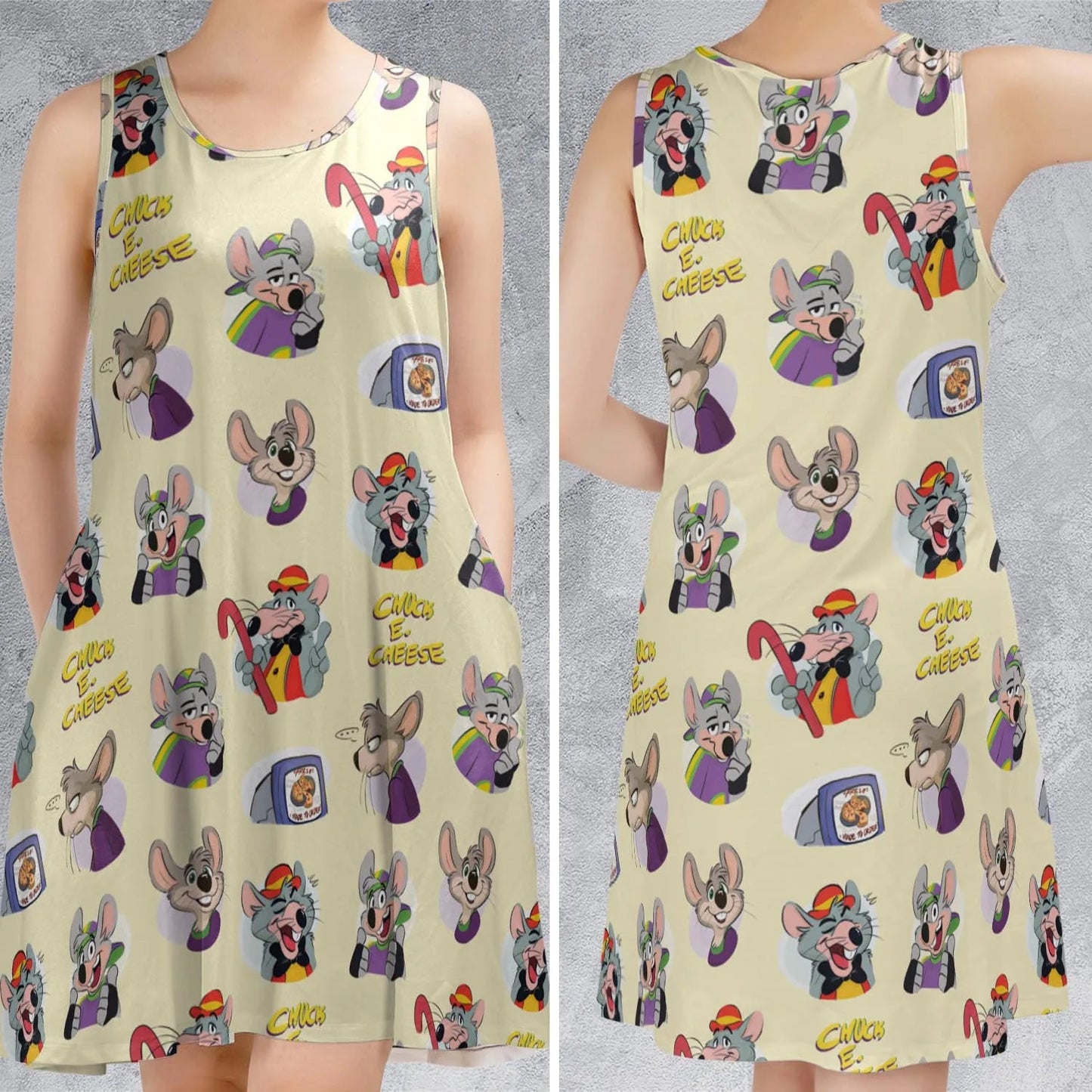 Casual Sleeveless Dress - E54JXX7R