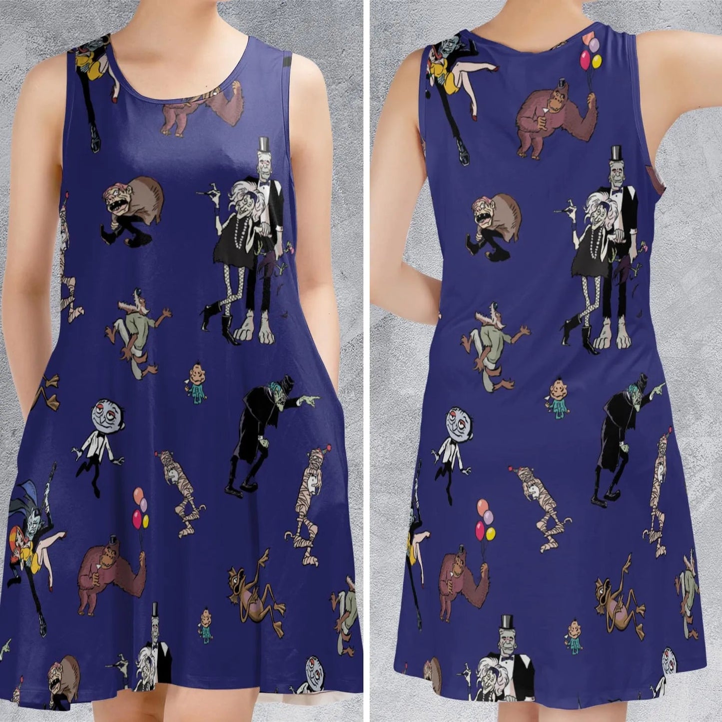 Casual Sleeveless Dress - QFVRWRTA