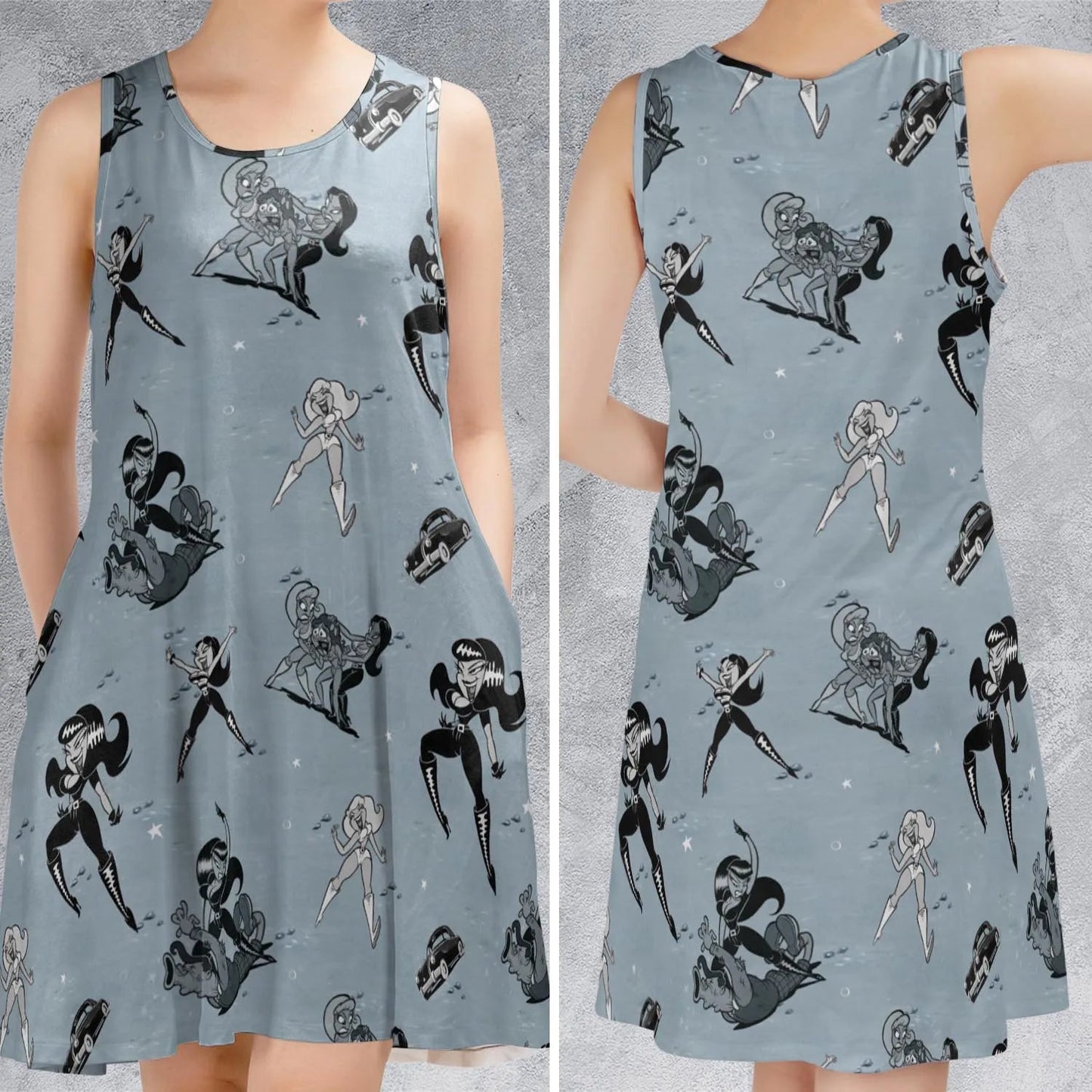 Casual Sleeveless Dress - A99Y4XDX