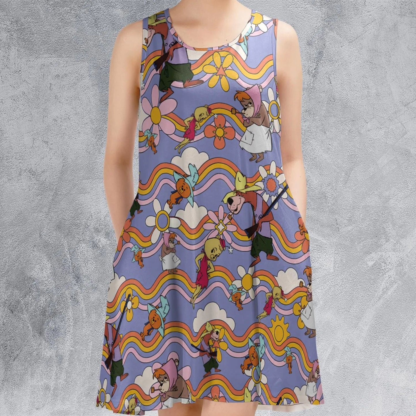 Casual Sleeveless Dress - JW1DU8PV