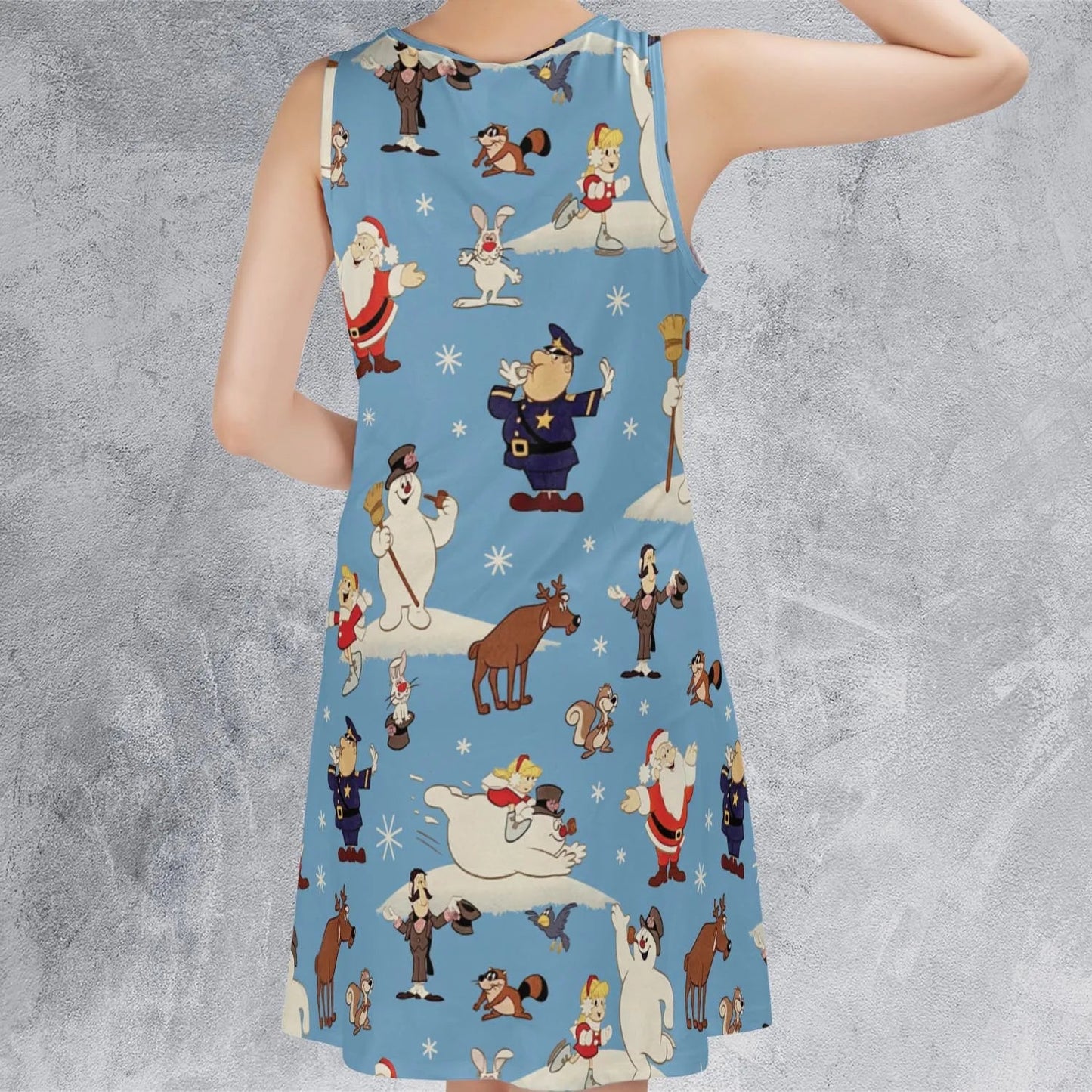 Casual Sleeveless Dress - EBLHWG4U